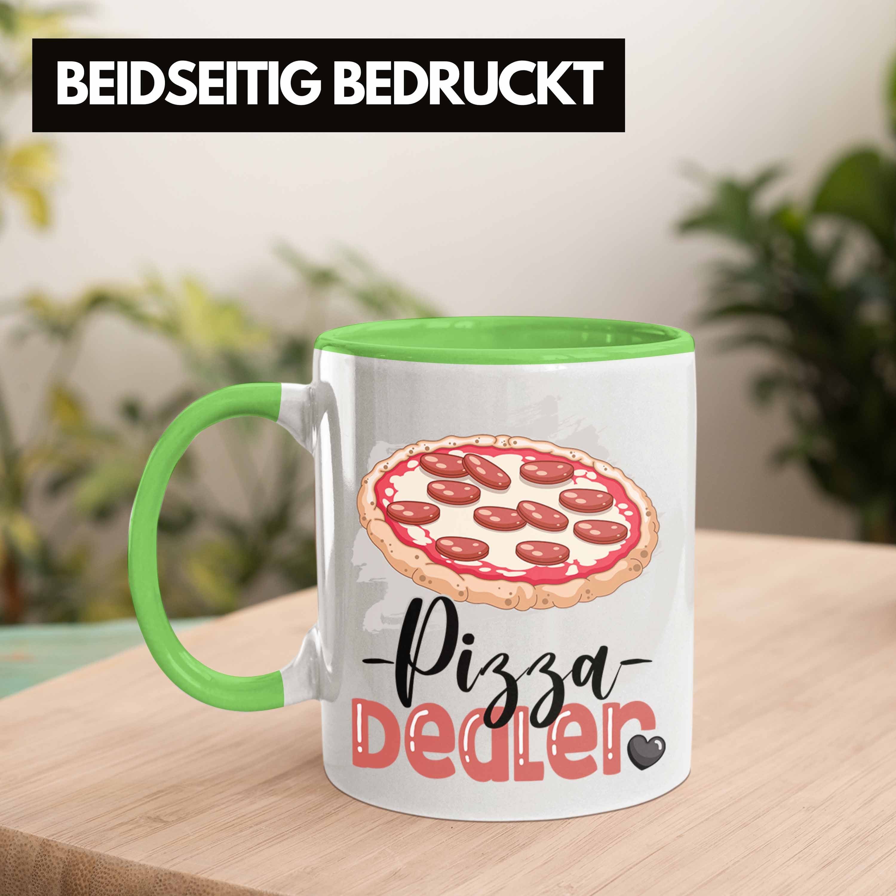 für Tasse Geschenk Grün Tasse Pizza Spruch Geburtstag Trendation Pizzabäcker Geschenk Dealer