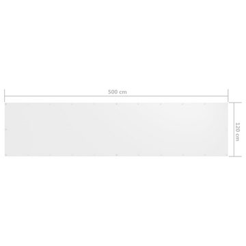 DOTMALL Balkonsichtschutz Balkon-Sichtschutz Weiß 120x500 cm Oxford-Gewebe