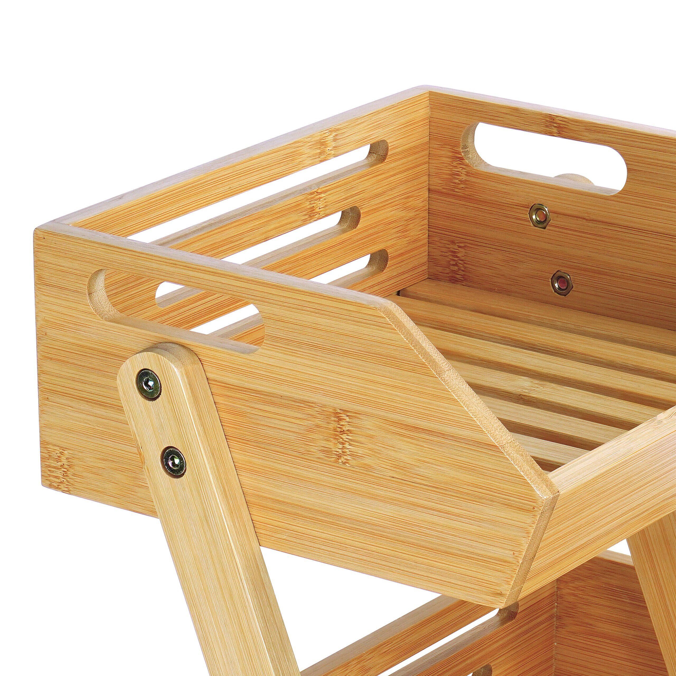 relaxdays Obstschale Obst Etagere Bambus 3 Etagen, Bambus, (1-tlg) – Bild 5 von 5