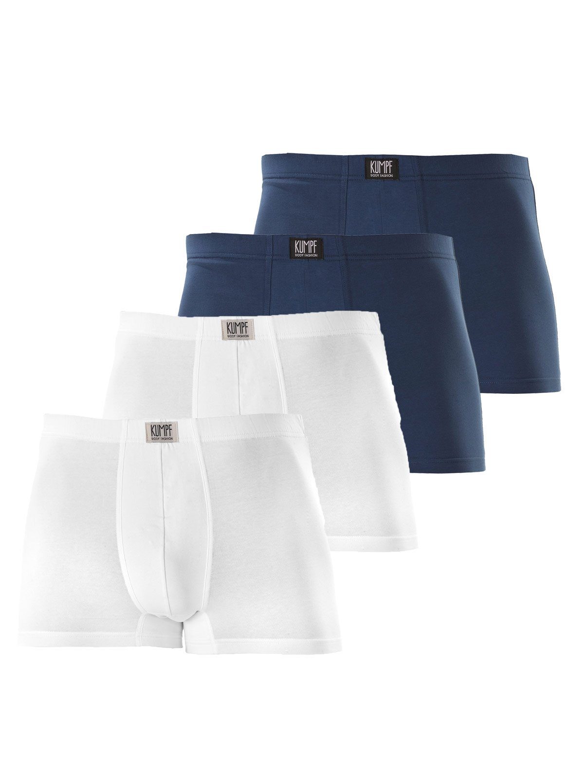 Pants (Spar-Set, Markenqualität KUMPF Retro Sparpack Herren Bio weiss 4er 4-St) hohe Cotton Pants darkblue