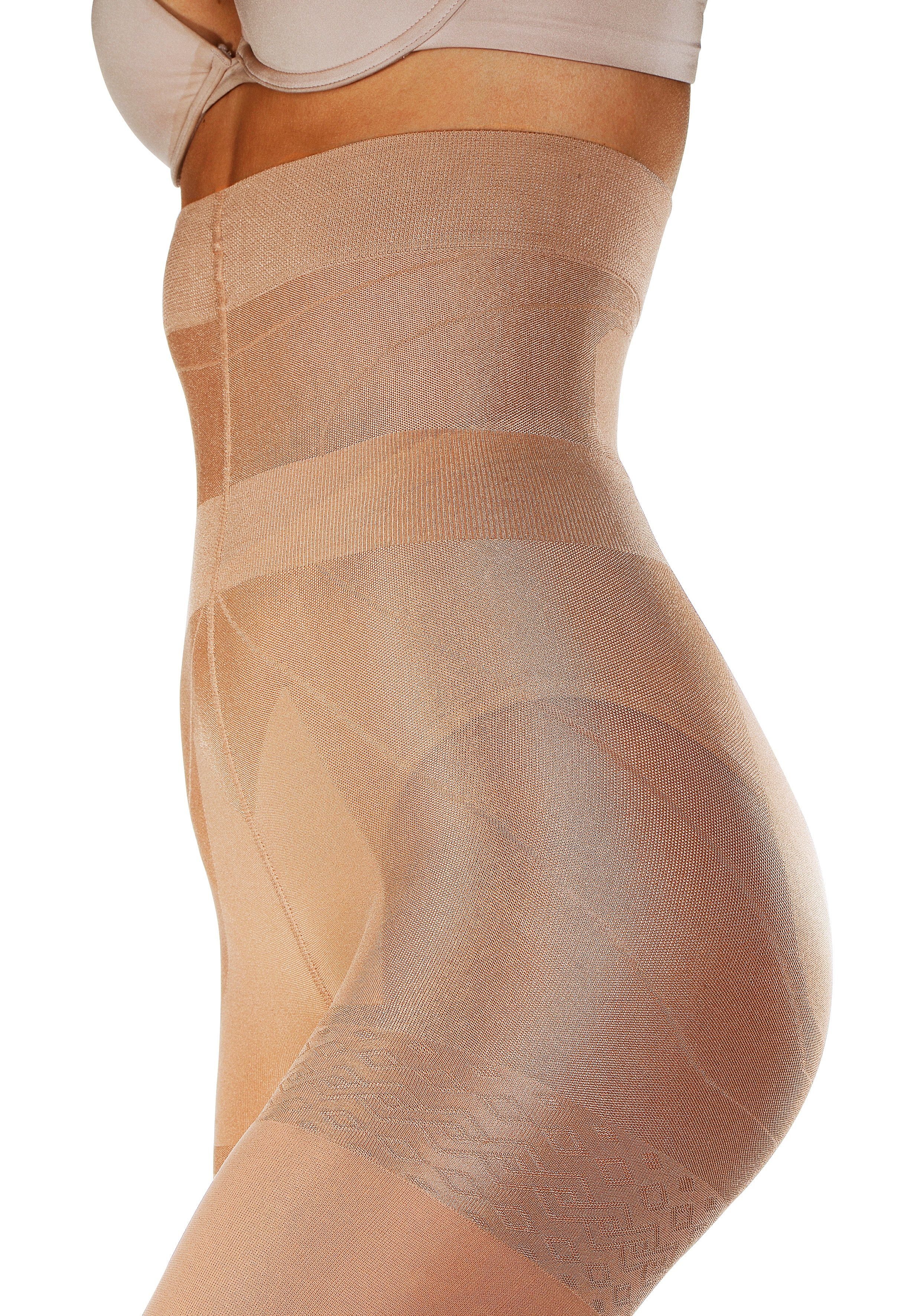 LASCANA Feinstrumpfhose Bauchweg Figurformende Stützstrumpfhose transparent 40 DEN (Packung 2 St) Bodyshaper mit extrahohem Bund – Bild 5 von 5