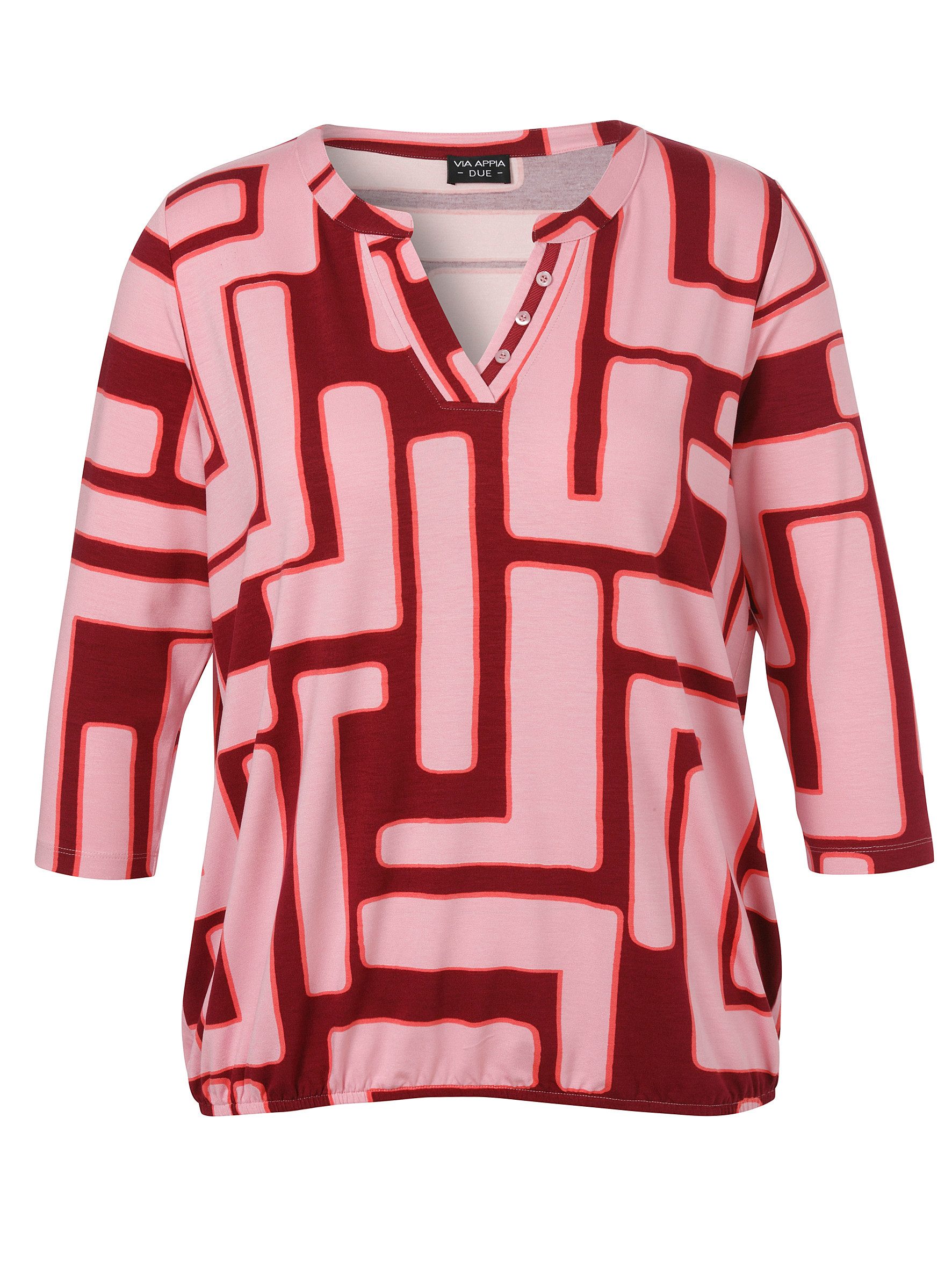 VIA APPIA T-Shirt T-Shirt V-Ausschnitt 3/4 günstig online kaufen