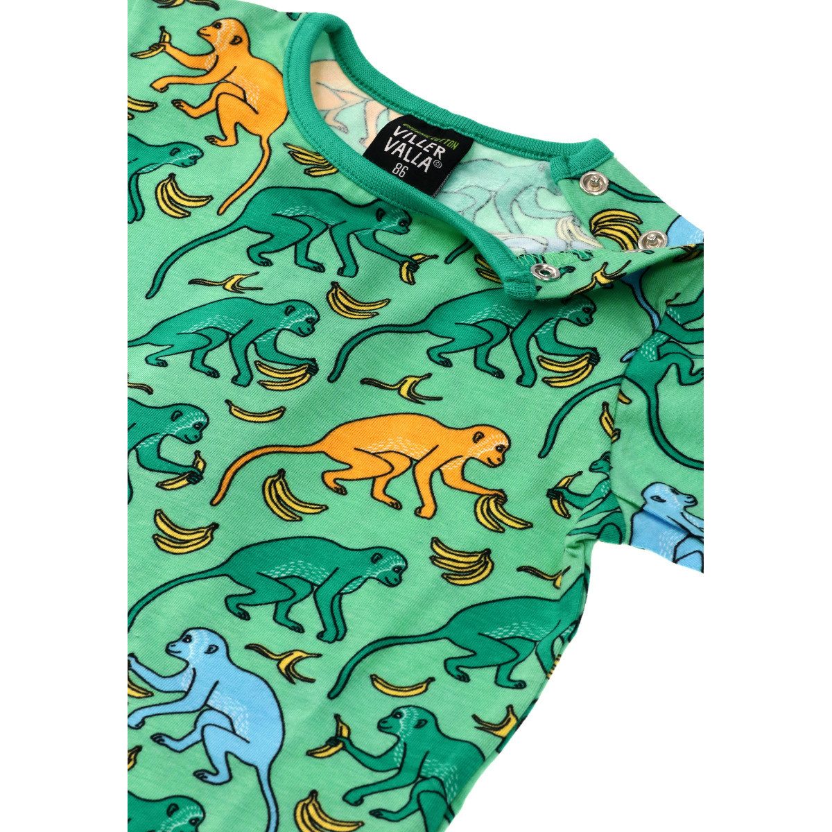 Villervalla T-Shirt Affe Unisex Kinder (1-tlg) Shirt, Oberteil, Leibchen, Funktionsshirt, Shortsleeve Shirt