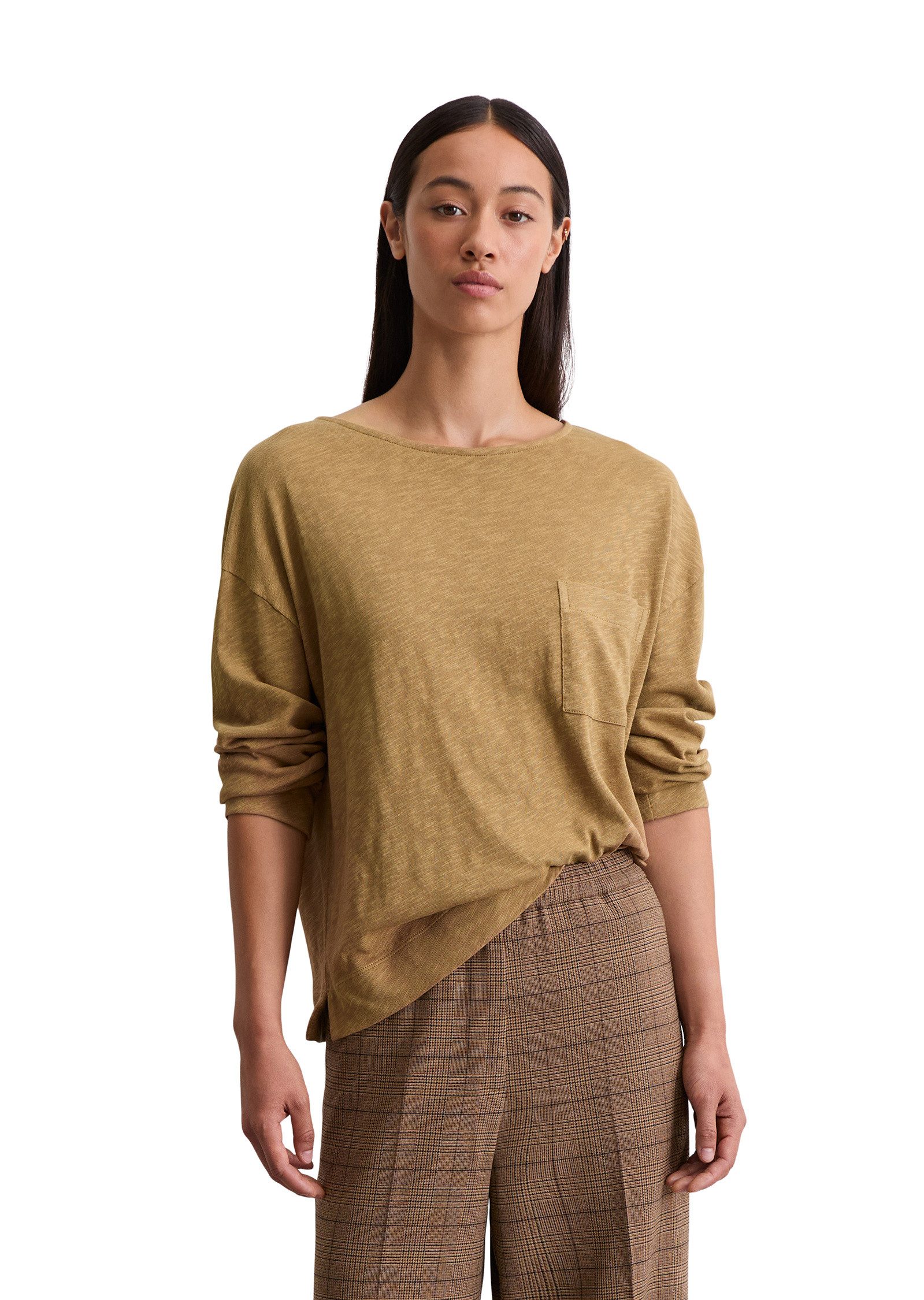 Marc O'Polo Langarmshirt aus Slub Jersey günstig online kaufen