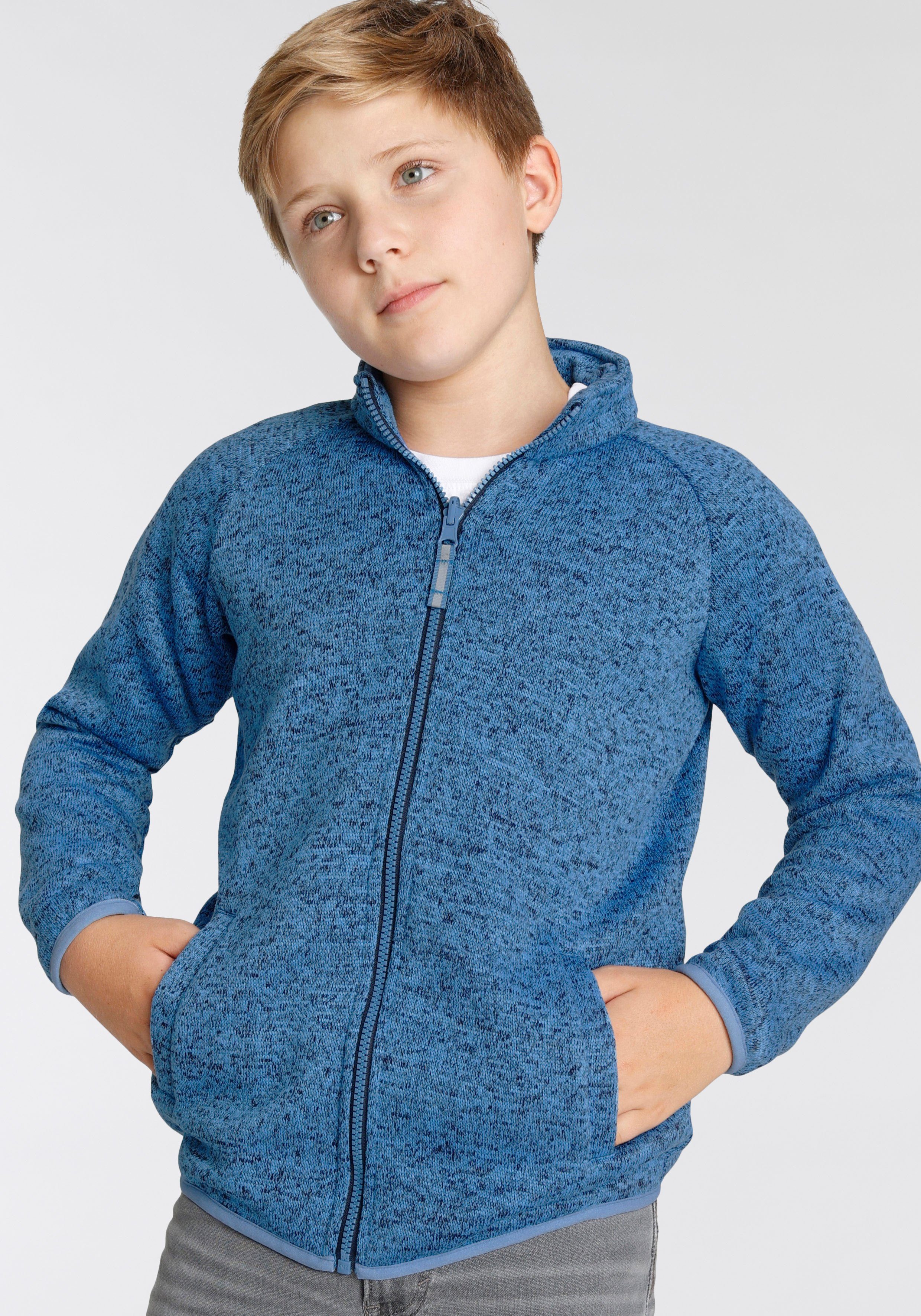 Scout 3-in-1-Funktionsjacke Strickfleecejacke Funktionsjacke (2-St) mit marine-blau WEATHER ALL