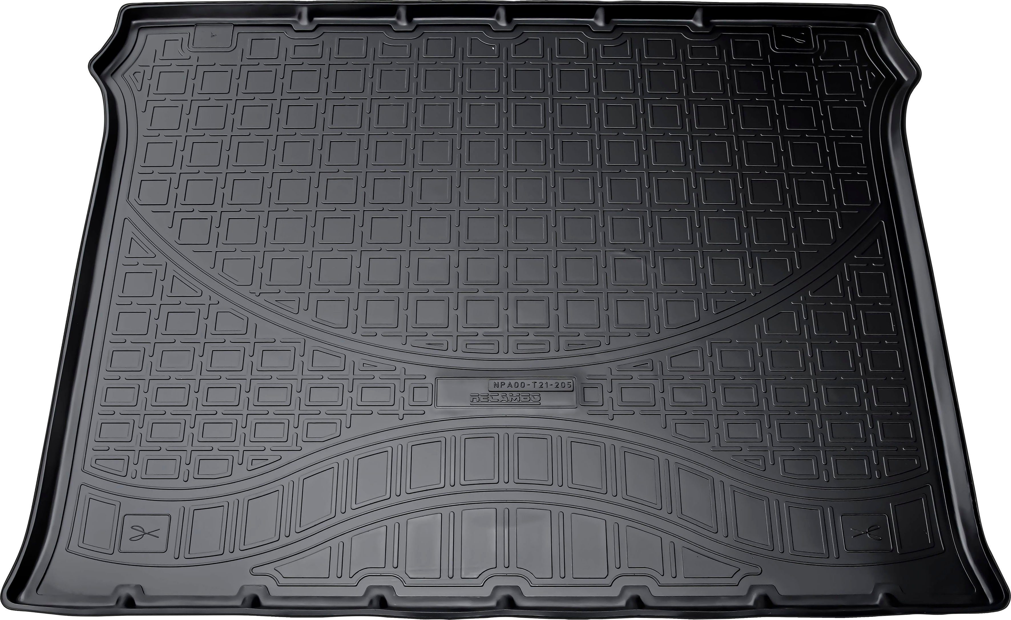 RECAMBO Kofferraumwanne CustomComforts (1 St), für Fiat Doblo, II, 5-Sitzer  Typ 263 ab 2010, perfekte Passform, Hohe Gummiqualität (TPE Material) –  längere Lebensdauer der Automatten