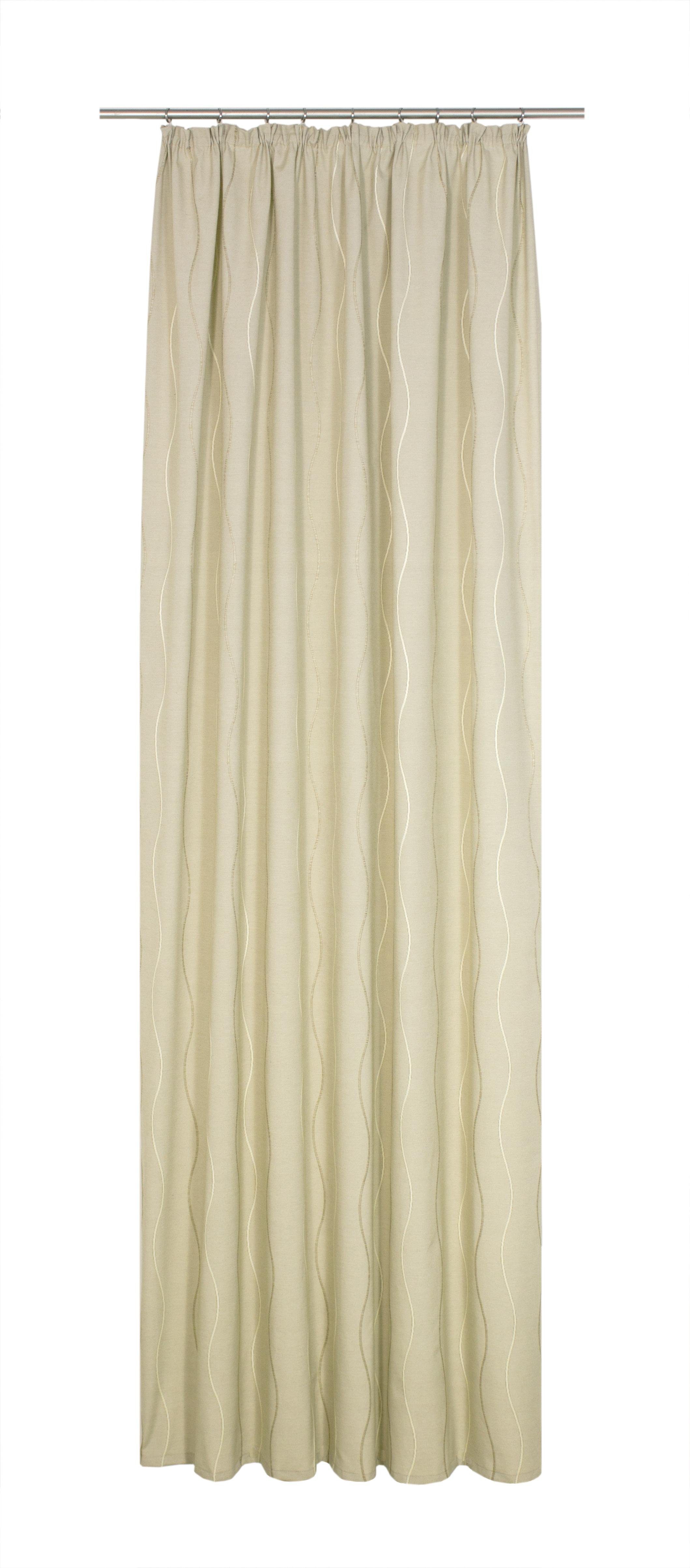 Vorhang Sepino, Wirth, Kräuselband (1 blickdicht, St), beige Jacquard