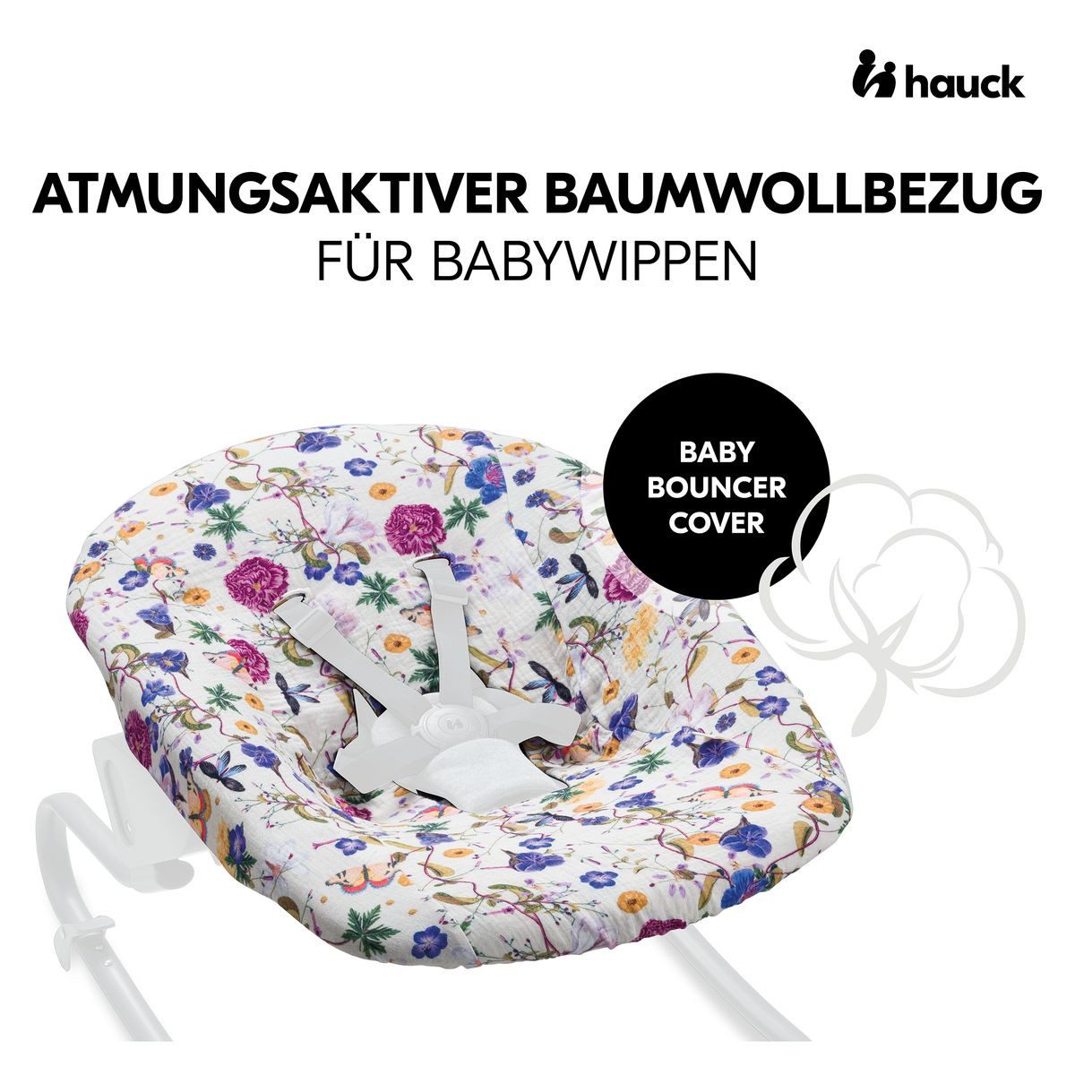 Hauck Hochstuhltablett Floral Beige, Baumwolle, Bezug günstig online kaufen