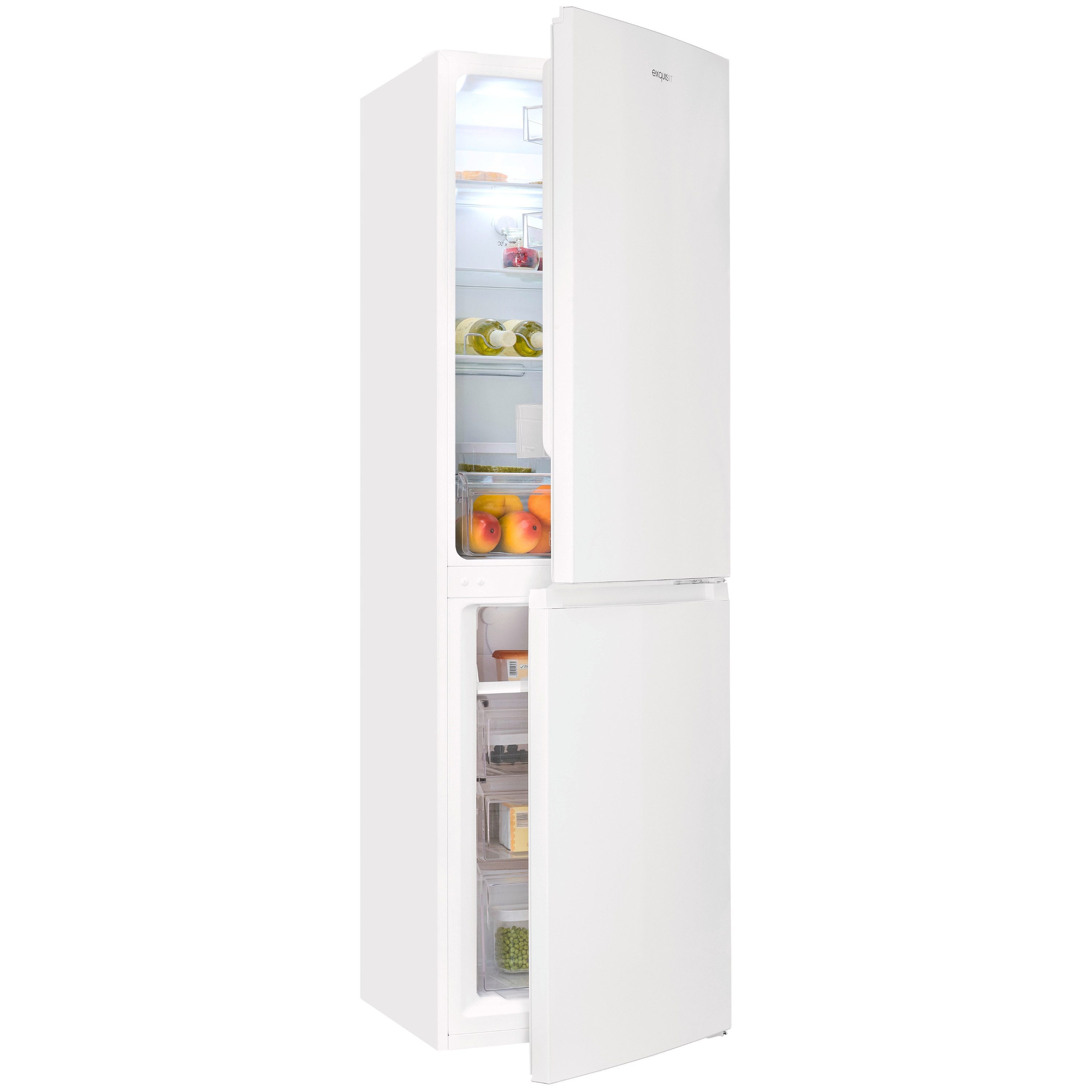 exquisit Kühl-/Gefrierkombination KGC5250-85-NF-040D, 181 cm hoch, 54,5 cm breit, No-Frost, 4-Sterne-Gefrierfach, Schnell-Gefrierfunktion