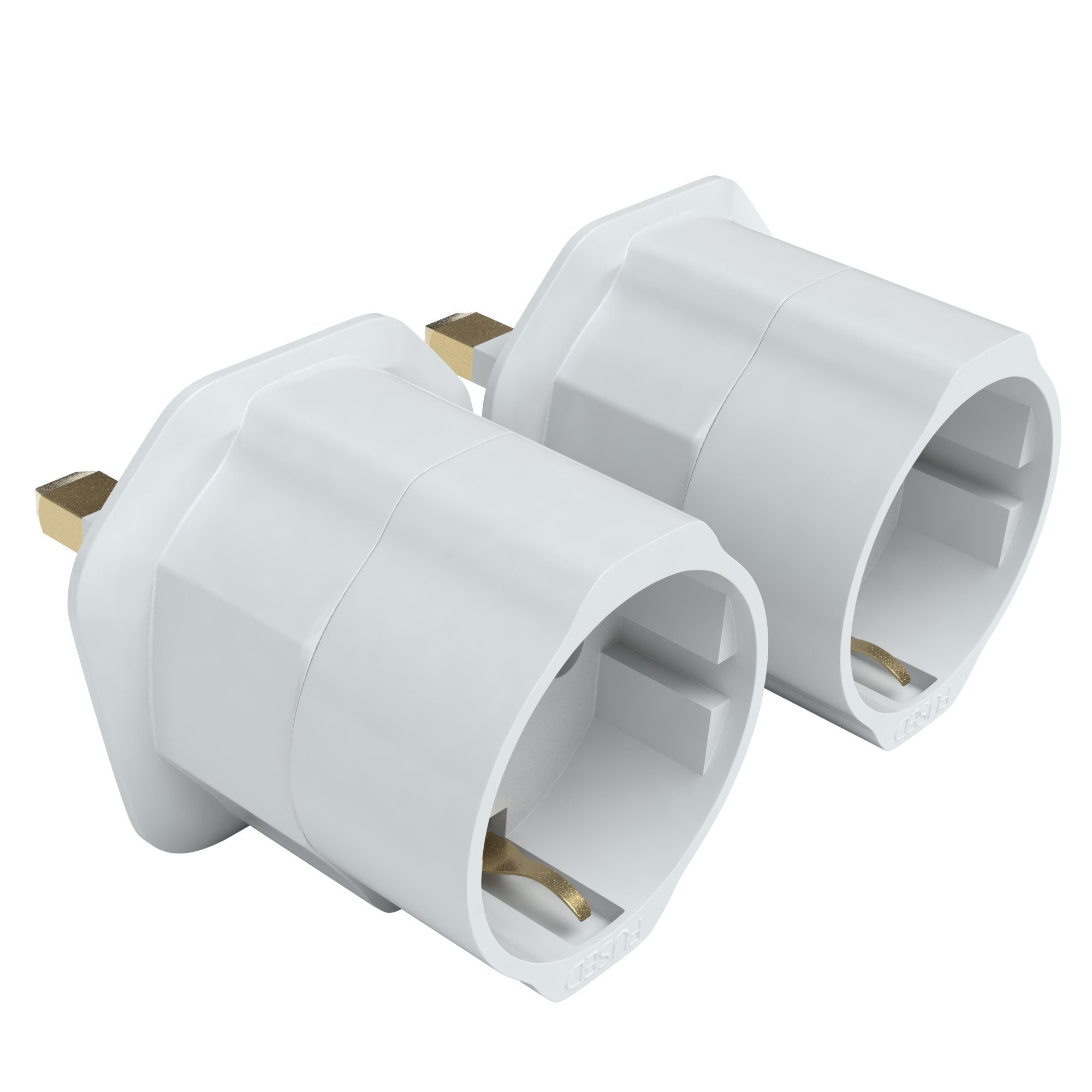 EAZY CASE 2x Travel Adapter UK Reiseadapter Stromstecker Stromadapter Typ G, 2er Set EU auf UK Adapter Strom England 3pin Buchse Netzadapter Weiß – Bild 5 von 5