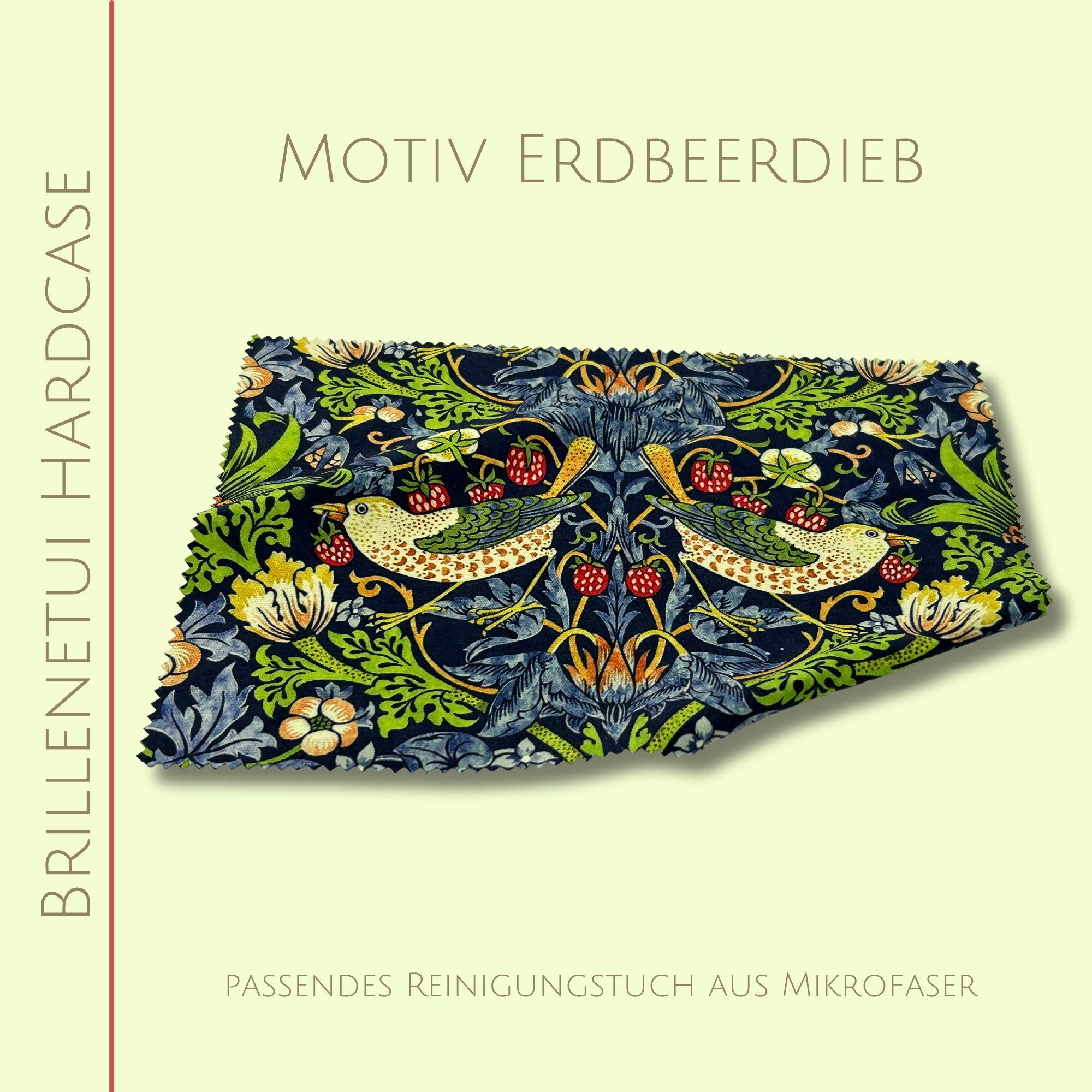 Fridolin Brillenetui Brillenetui Hardcase mit Stoffbezug und Reinigungstuch aus Mikrofaser