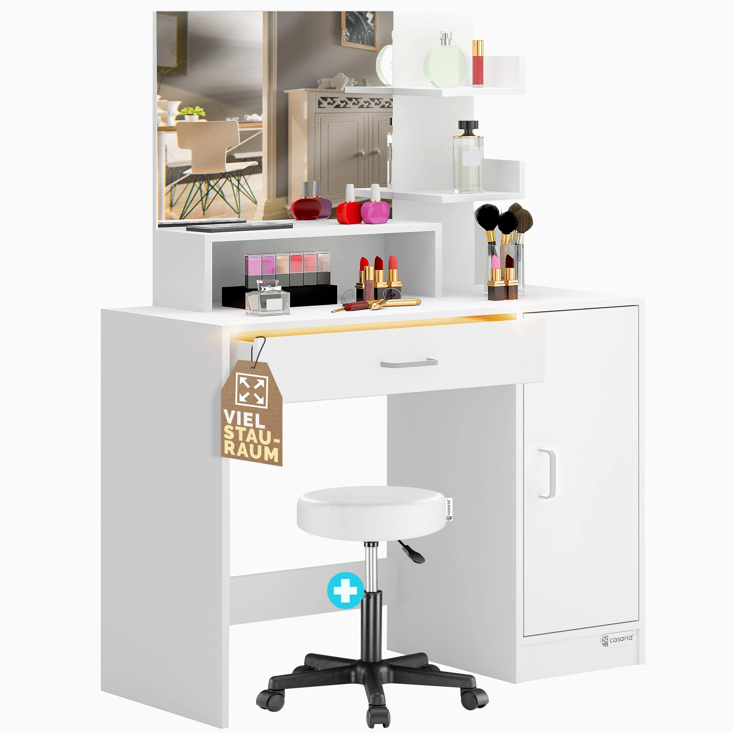 Casaria Schminktisch Jocelyn, mit Spiegel und günstig online kaufen