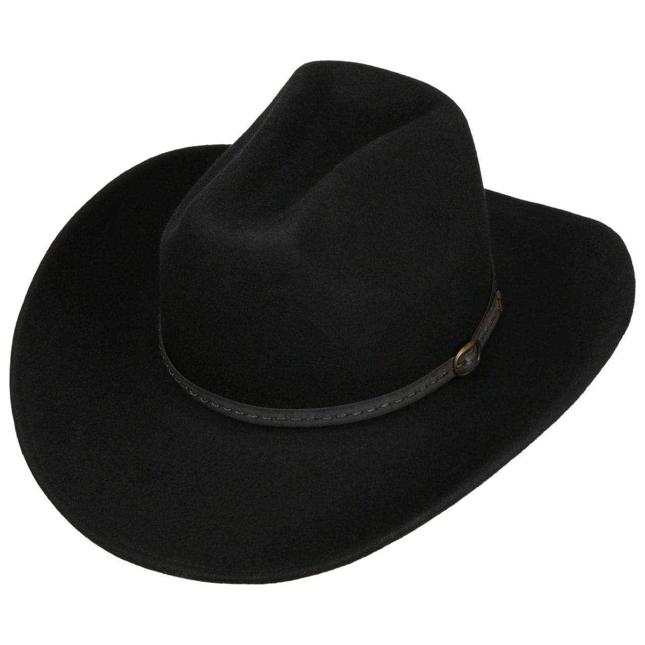 Lipodo Cowboyhut (1-St) Wollhut mit Lederband, Made in Italy