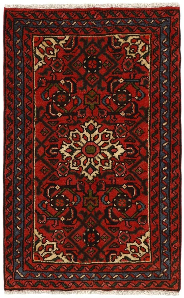Orientteppich Hosseinabad 63x101 Handgeknüpfter Orientteppich / Perserteppich, Nain Trading, rechteckig, Höhe: 12 mm