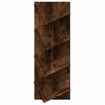 vidaXL Regal Wand-Bücherregal mit 4 Fächern Räuchereiche 33x16x90 cm, 1-tlg.