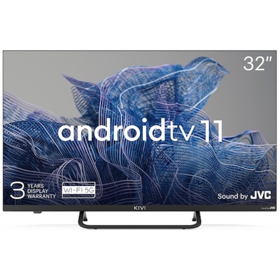 KIVI 32F750NW LED-Fernseher (80,00 cm/32 Zoll, Full HD, Smart-TV, Android TV, Bluetooth, JVC Lautsprecher, Hbb TV, Sprachsteuerung, 3x HDMI, 2x USB)