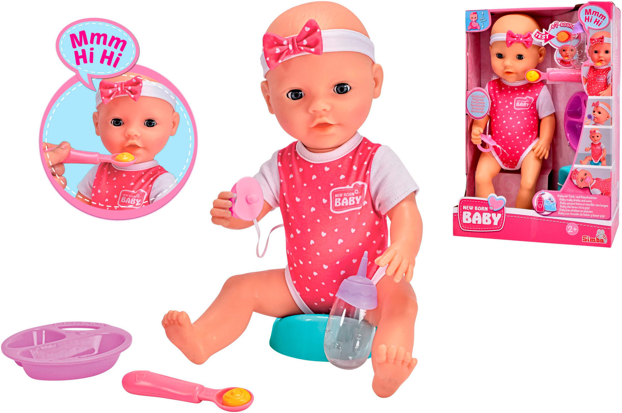SIMBA Babypuppe New Born Baby Hungry, günstig online kaufen
