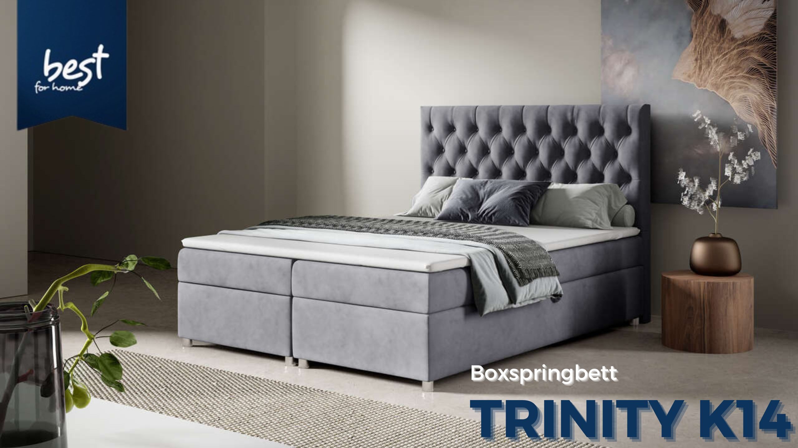 Best for Home Boxspringbett mit Bettkasten Doppelbett Trinity K14 Bonellfed günstig online kaufen