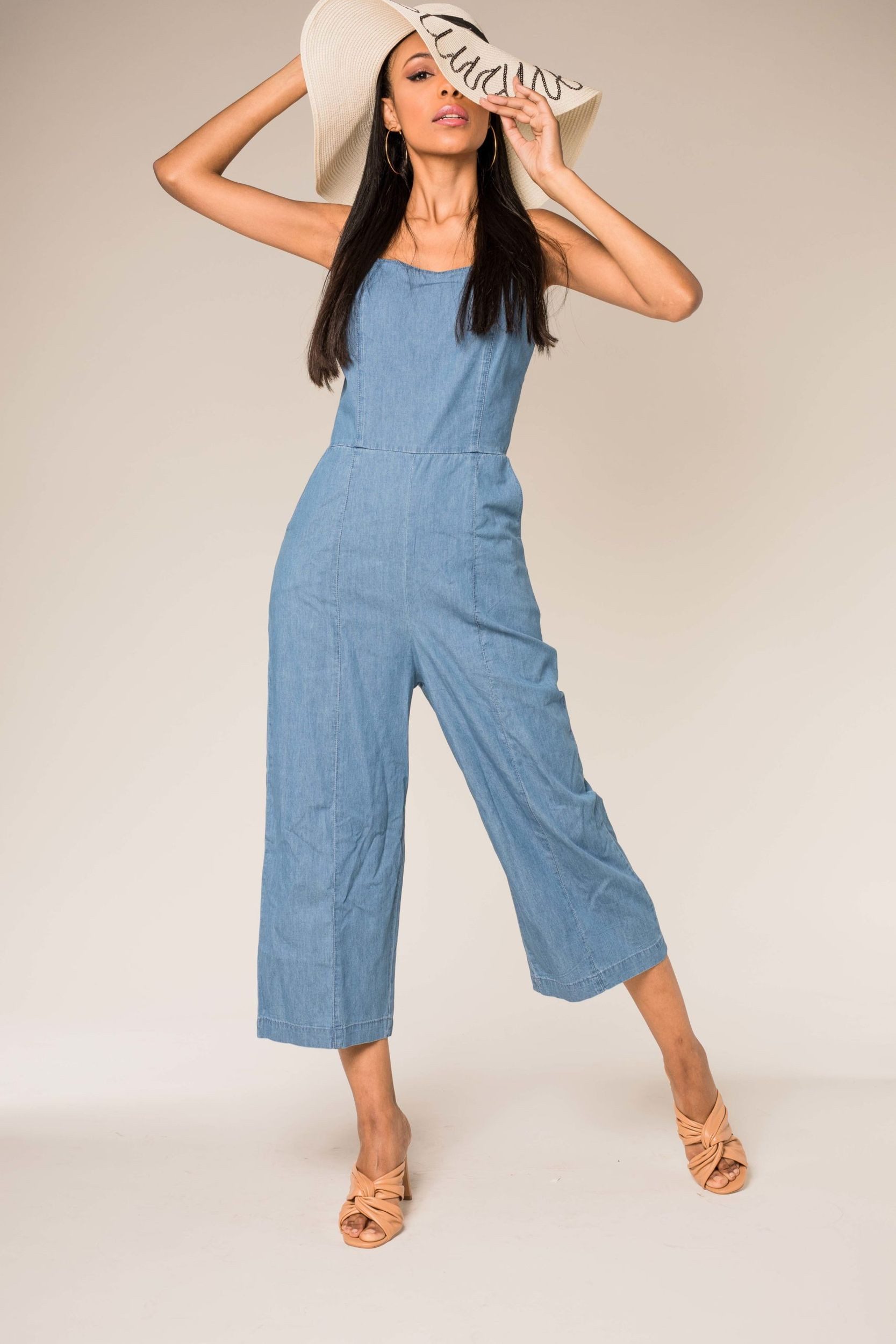 Nina Carter Jumpsuit Leichter Sommer Jeans günstig online kaufen