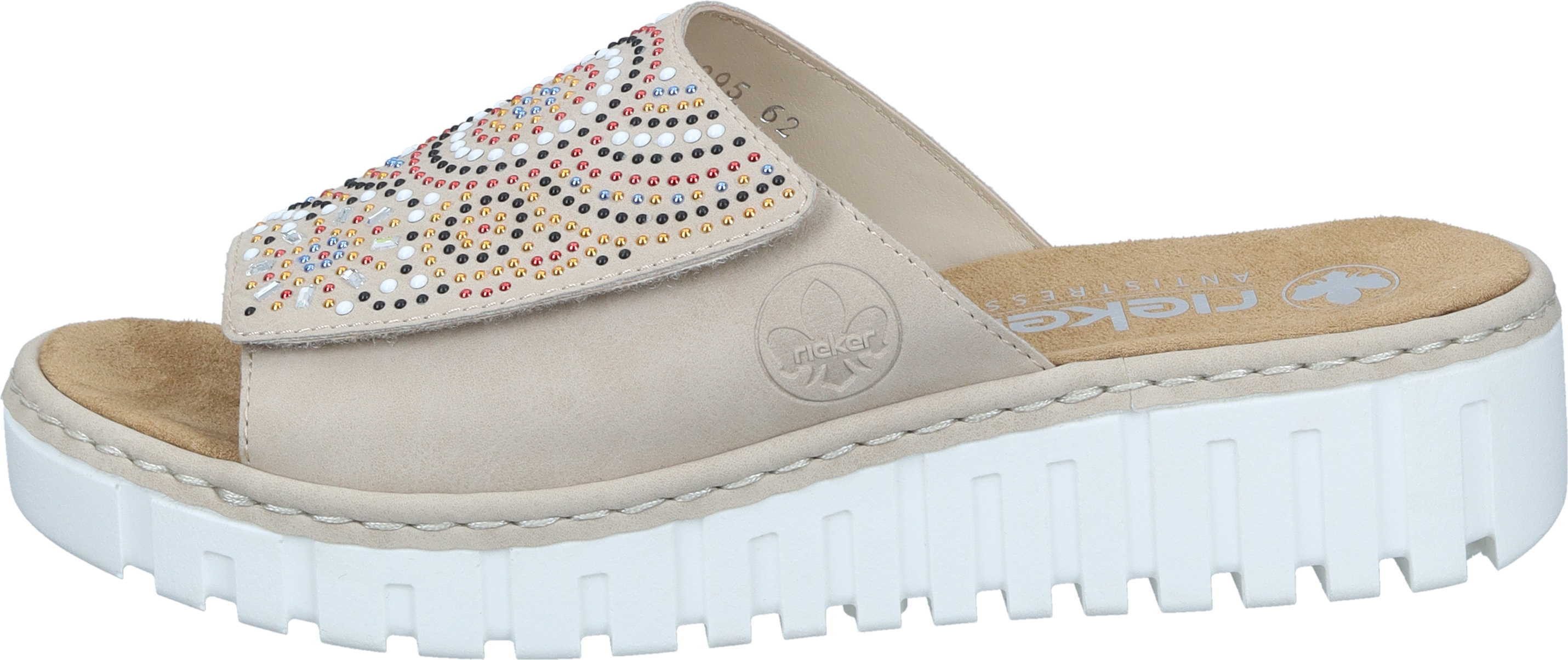 Rieker Pantoletten Pantolette aus strapazierfähigem Synthetik günstig online kaufen