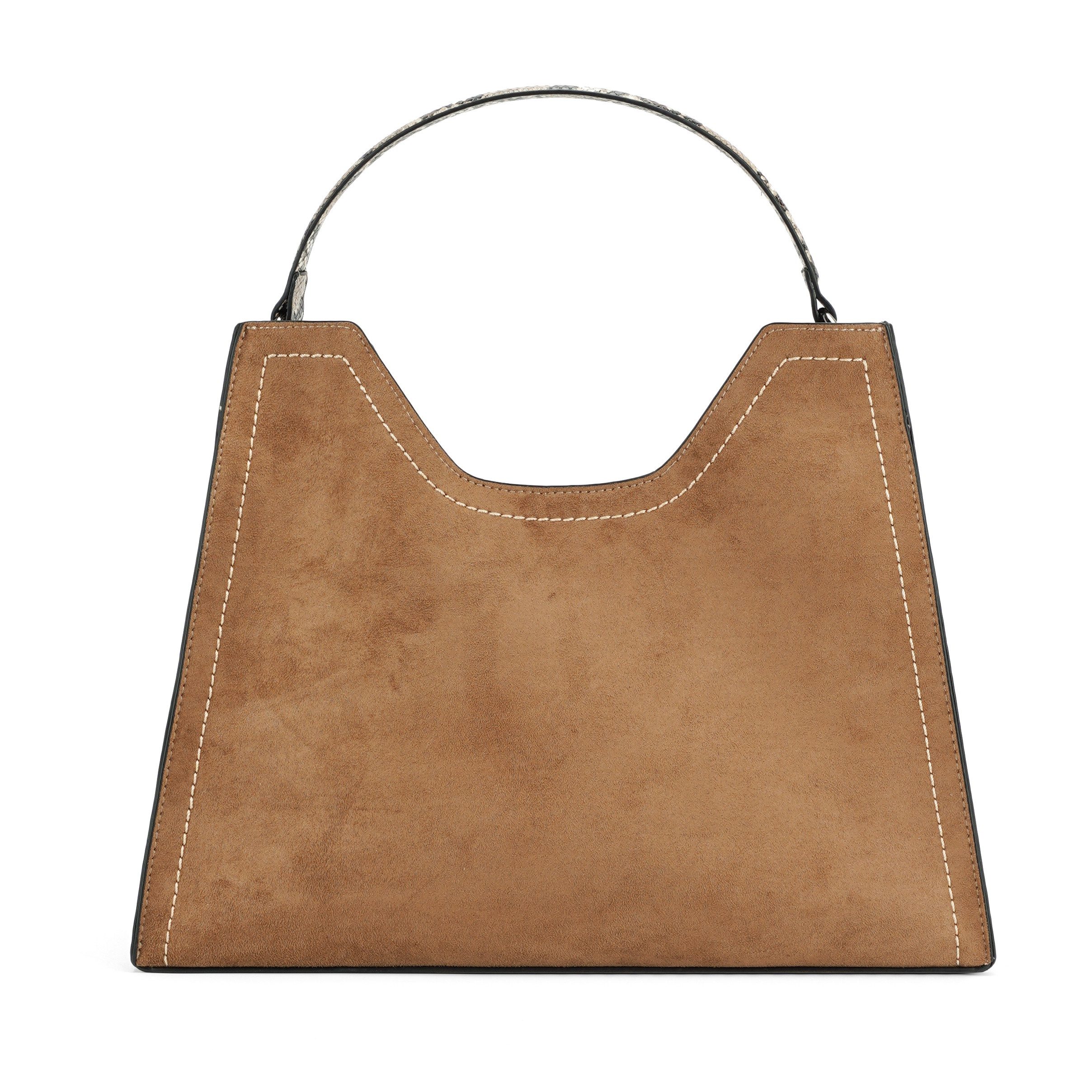 Umhängetasche Damen-Schultertasche Wildleder-Optik mit langen Riemen