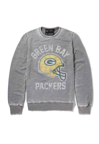 Recovered Sweatshirt Recovered NFL Green Bay Packers Helmet Print GOTS zertifizierte Bio-Baumwolle