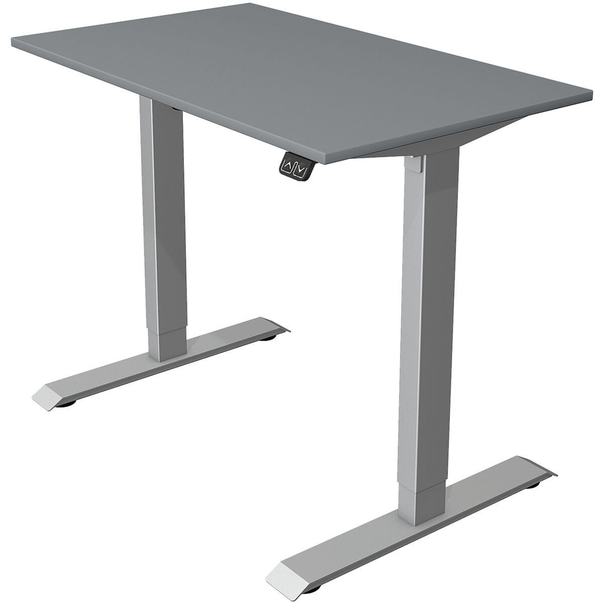 cm Schreibtisch graphit Move 72-120 elektrisch höhenverstellbar T-Fuß, rechteckig, 1, KERKMANN