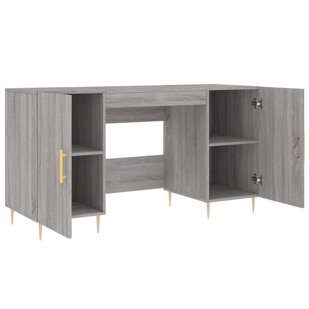 Sonoma Grau cm 140x50x75 Holzwerkstoff Schreibtisch furnicato