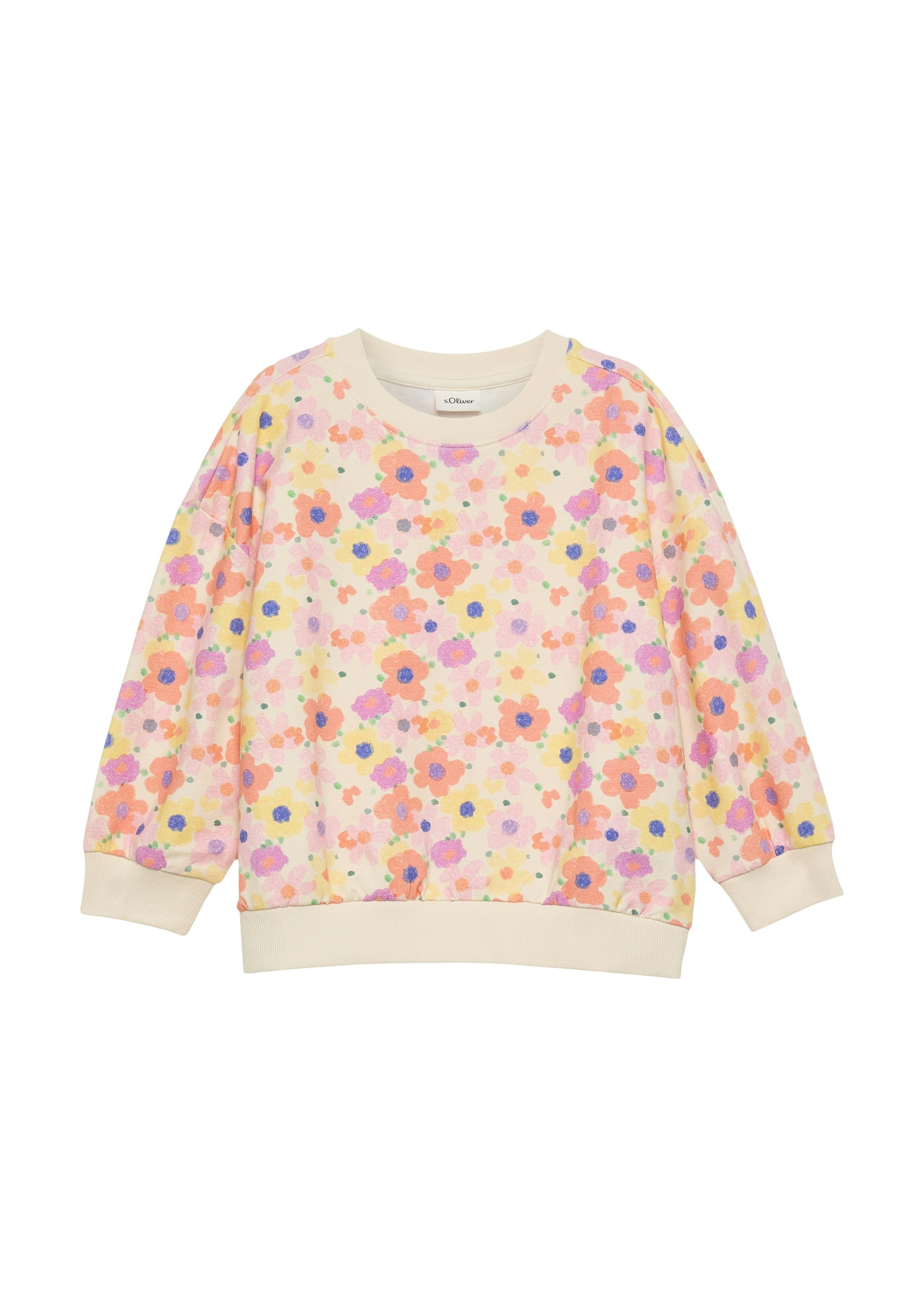 s.Oliver Junior Sweatshirt mir floralem Allover-Print/für Girls