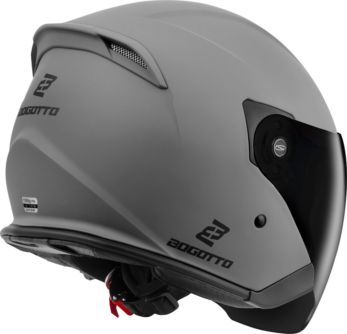 Bogotto Motorradhelm H586 BT Solid Bluetooth Jethelm, integriertes Kommunikationssystem,geeignet für Brillenträger,hera