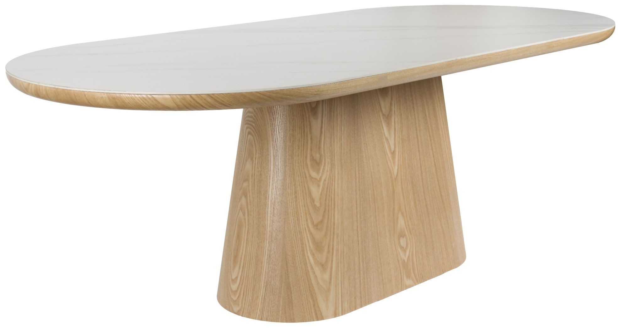 Trendmöbel24 Esstisch Esstisch ALMIRA Oval 200 x 90 Eiche Furnier Platte in günstig online kaufen