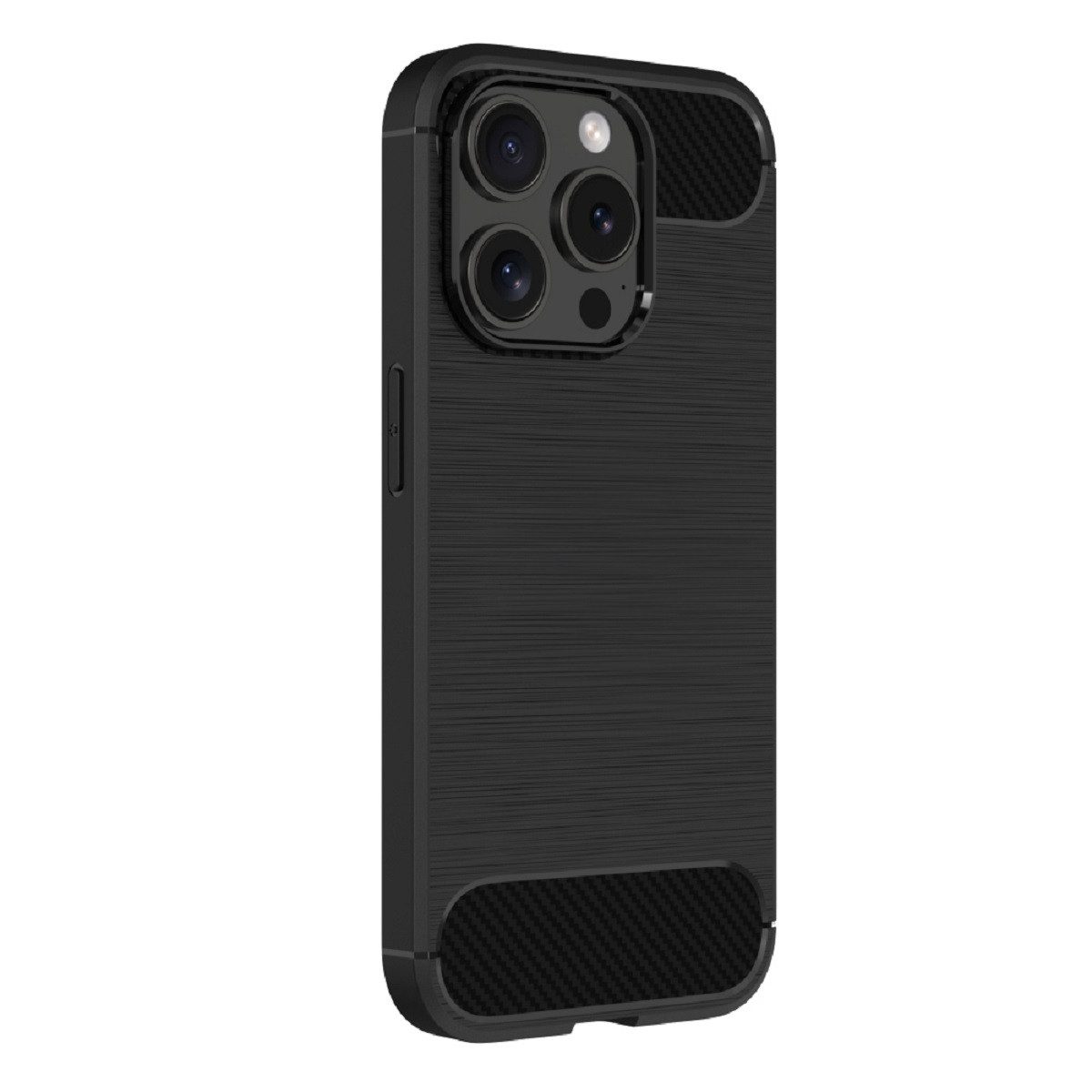 COFI 1453 Bumper Simple Black Case – robustes Cover mit Karbon- und Metalloptik