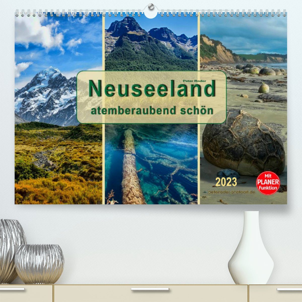 CALVENDO Wandkalender Neuseeland - atemberaubend schön (Premium, hochwertiger DIN A2 Wandkalender 2023, Kunstdruck in Hochglanz)