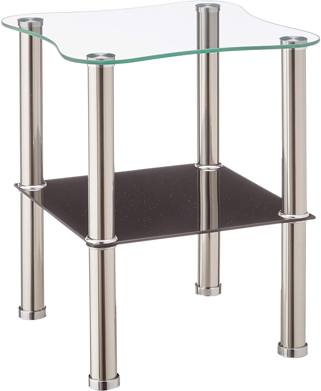HAKU Beistelltisch HAKU Möbel Beistelltisch - edelstahl-schwarz - H. 47cm x B. 40cm (1 Stück)