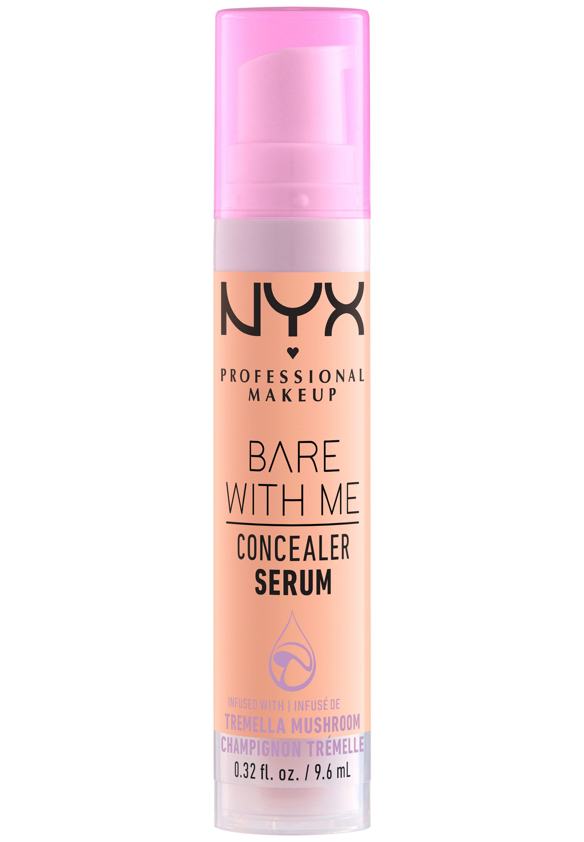 NYX PROFESSIONAL MAKEUP Concealer Bare With Me Concealer Serum, mittlere Deckkraft, kaschiert, rote oder entzündete Hautstellen