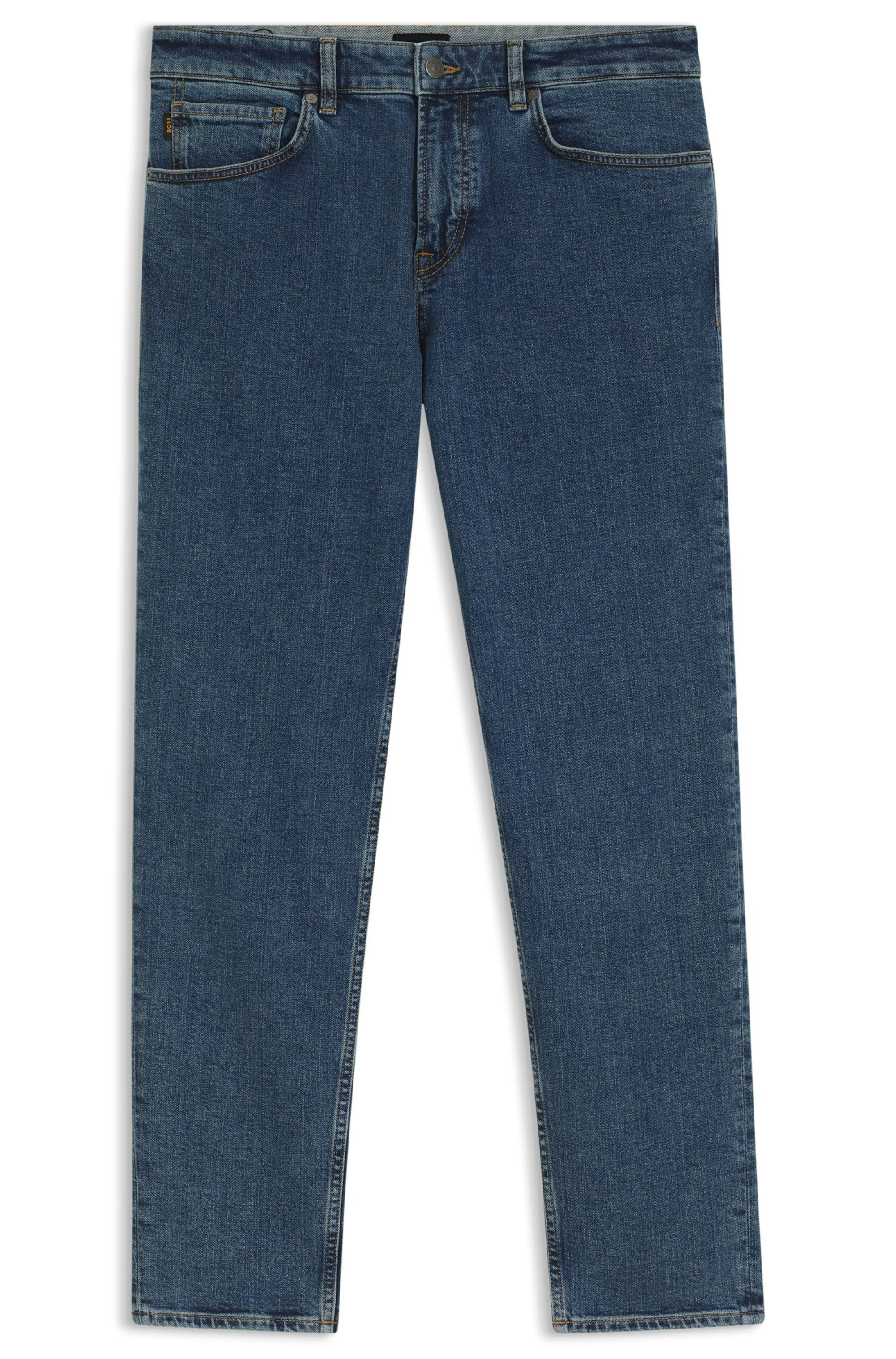 BOSS ORANGE 5-Pocket-Jeans RE.MAINE Regular Fit, Baumwoll-Mix, used washed