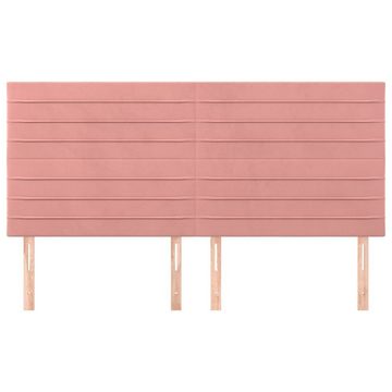 vidaXL Kopfteil Kopfteile 4 Stk. Rosa 90x5x78/88 cm Samt, (1 St)