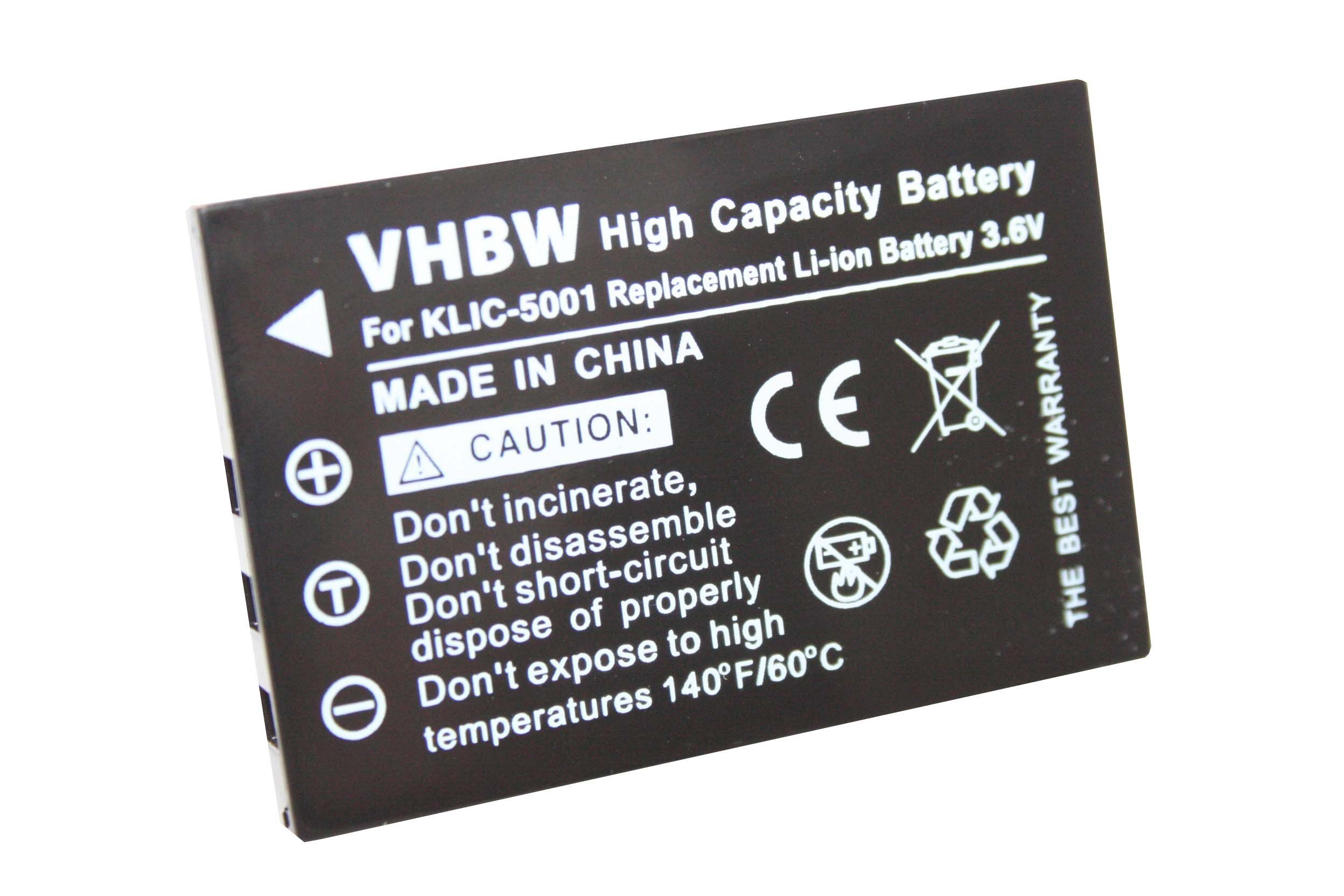 vhbw Kamera-Akku Ersatz für Sanyo DB-L50 für Foto Kompakt (1600mAh, 3,6V, Li-Ion) 1600 mAh