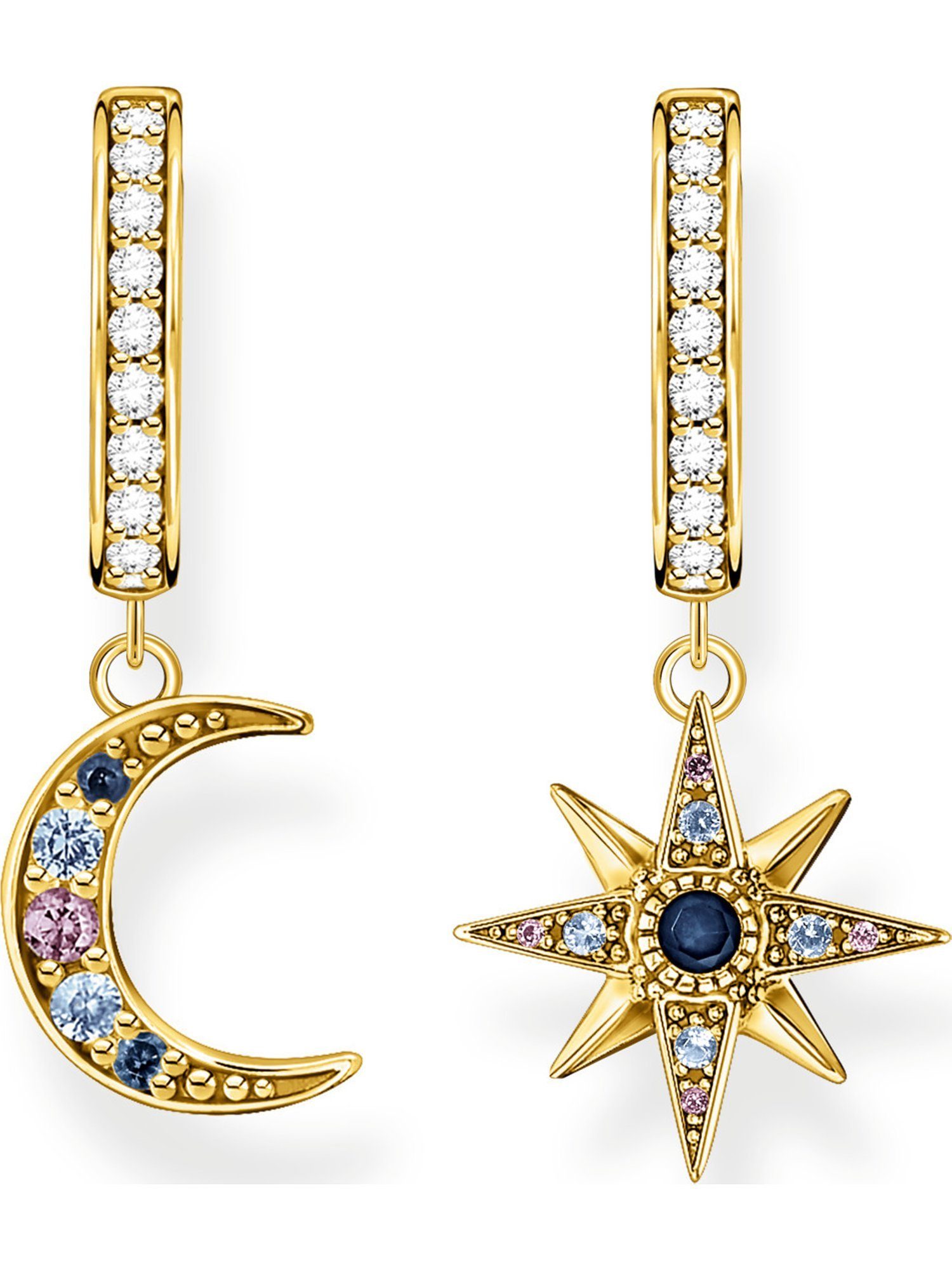 THOMAS SABO Paar Creolen Thomas Sabo Damen-Creolen 925er Silber Glasstein ( günstig online kaufen