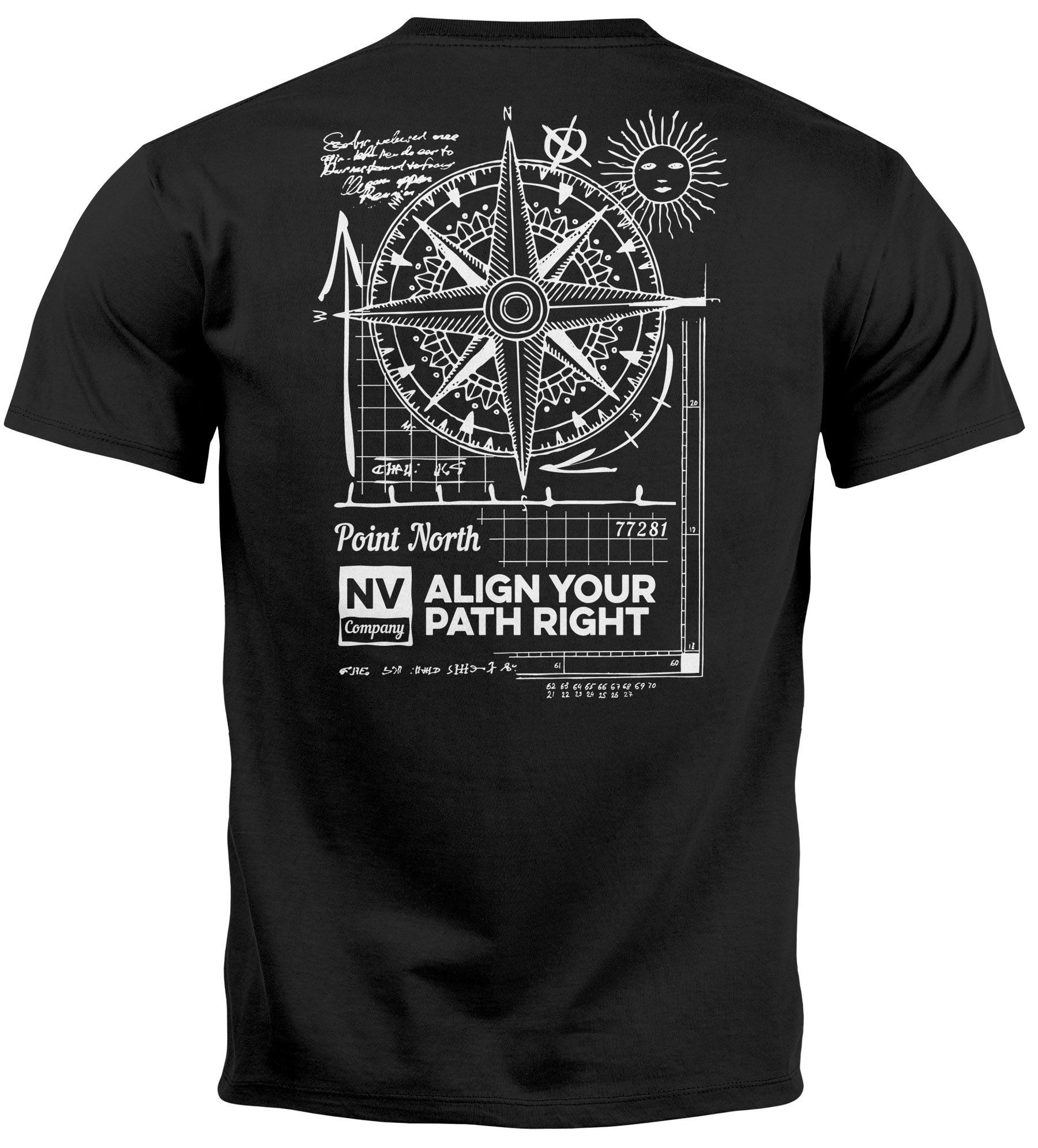Neverless Herren T-Shirt „Anker AHOI“ – Slim Fit, Aus 100% Baumwolle, Erhältlich Bis Größe 4XL