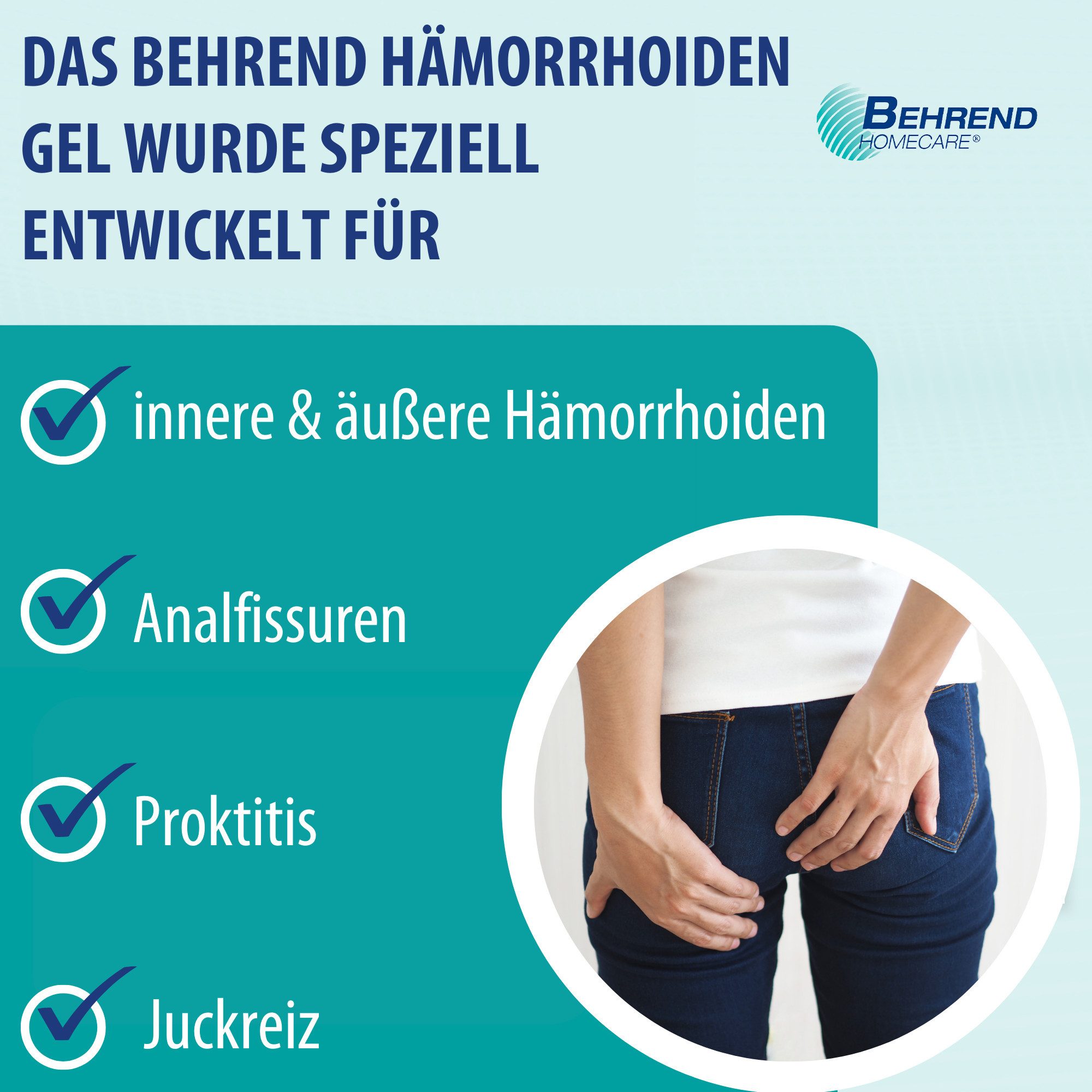 Behrend Homecare Intimpflege Behrend Hämorrhoiden Gel aus natürlichen Inhaltsstoffen, bei inneren und äußeren Hämorrhoiden