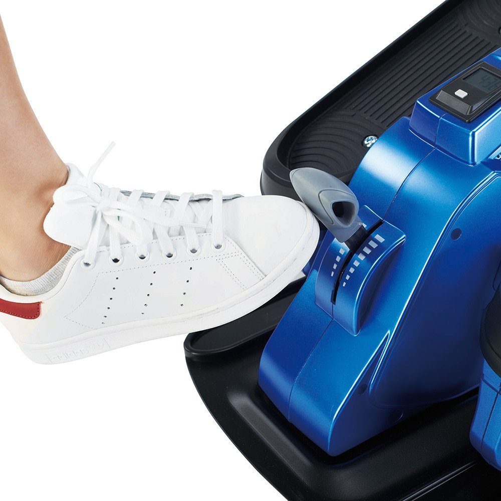 aktivshop Crosstrainer Mini für zuhause bis 100 kg, Magnet-Bremssystem & Anti-Rutsch-Effekt (1-tlg), 5 kg Schwungmasse, 8 verschiedene Schwierigkeitsstufen