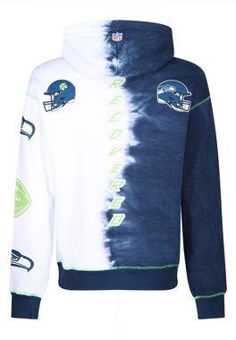 Recovered Kapuzenpullover Recovered Hoodie NFL Seattle Seahawks Ink Dye Effect Navy weiß S