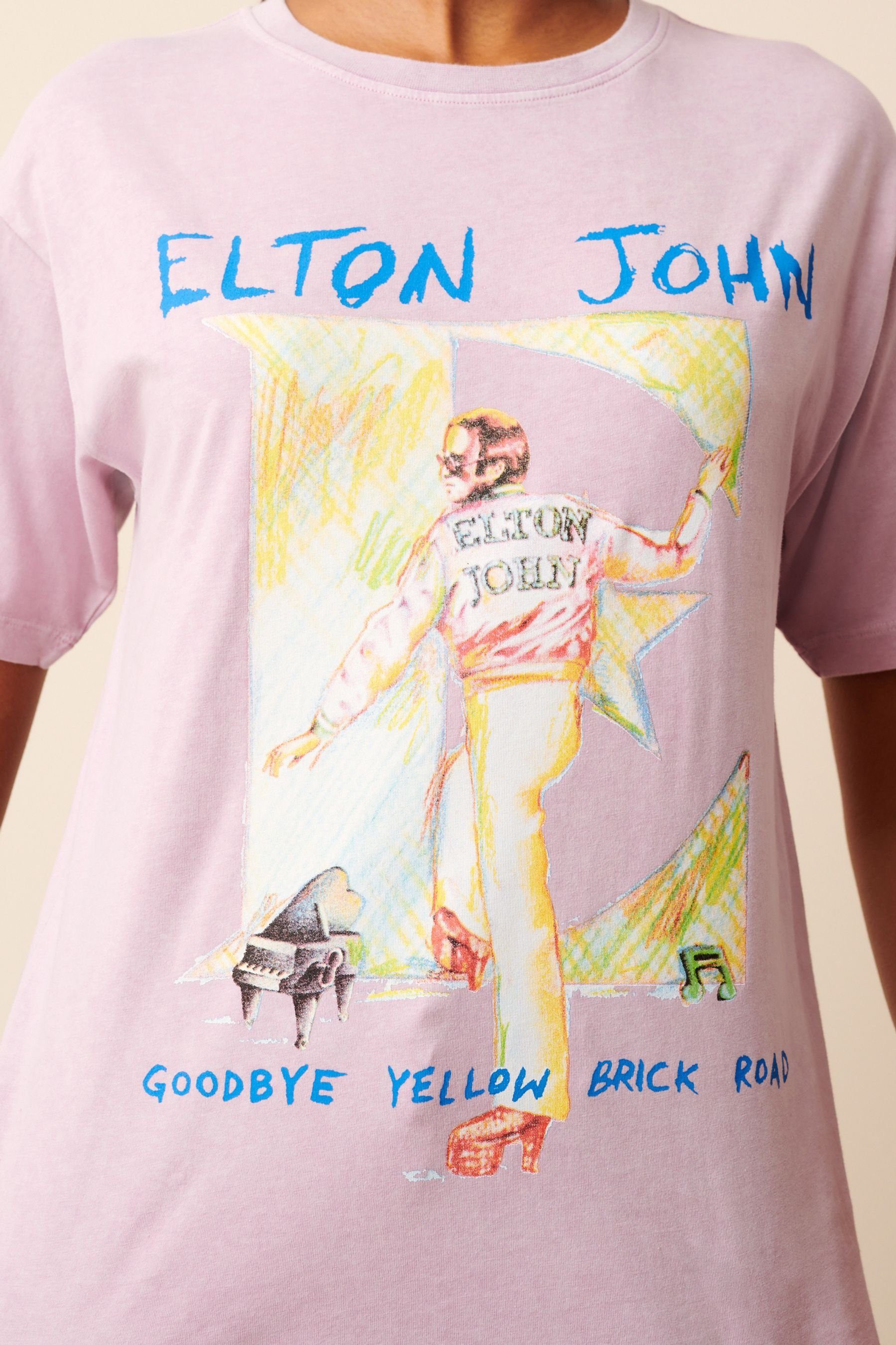 Next mit (1-tlg) Elton-John-Grafik T-Shirt Offizielles T-Shirt