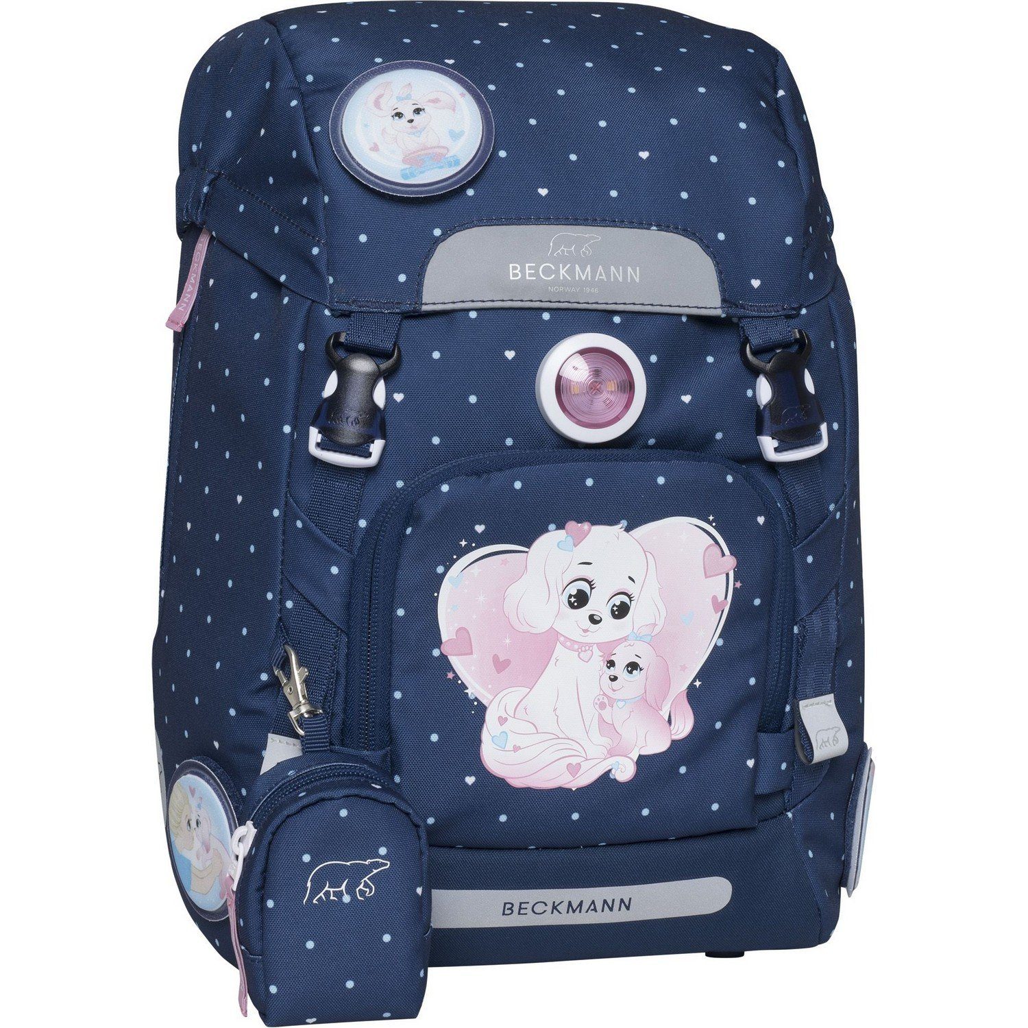 Beckmann Norway Schulranzen Classic 22 - 6-Tlg. Set Pet Friends Blue