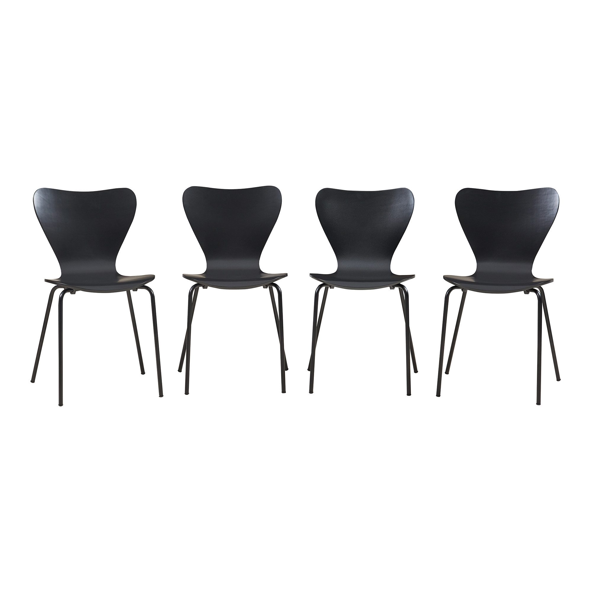 en.casa Esszimmerstuhl (Set), »Essunga« Holz Metall 80x48x45,5 cm Schwarz günstig online kaufen