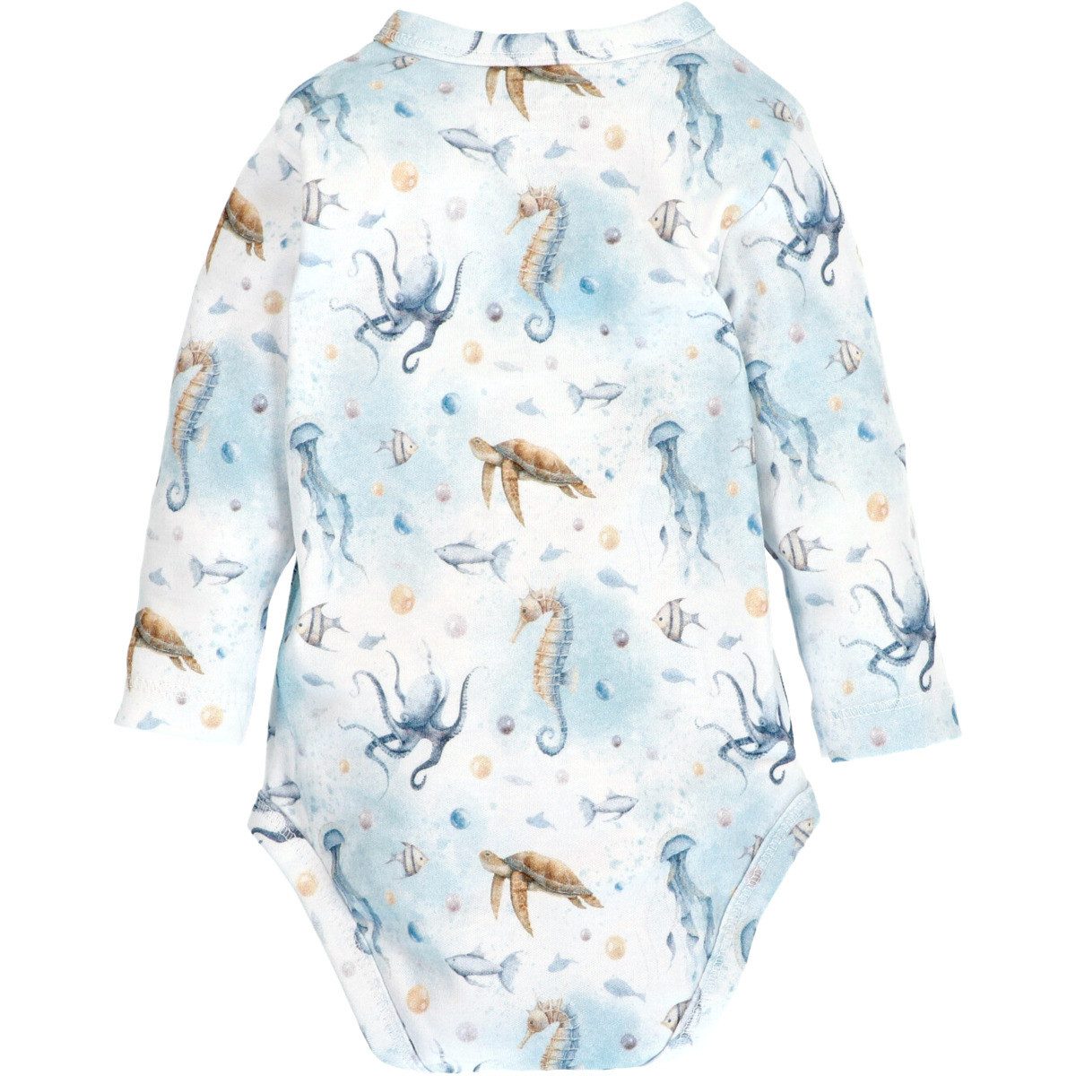 NINI Langarmwickelbody Meerestiere Unisex Kinder (1-tlg) Langarm Einteiler, Body, Longsleeve-Body, Bodysuit, Stretchbody