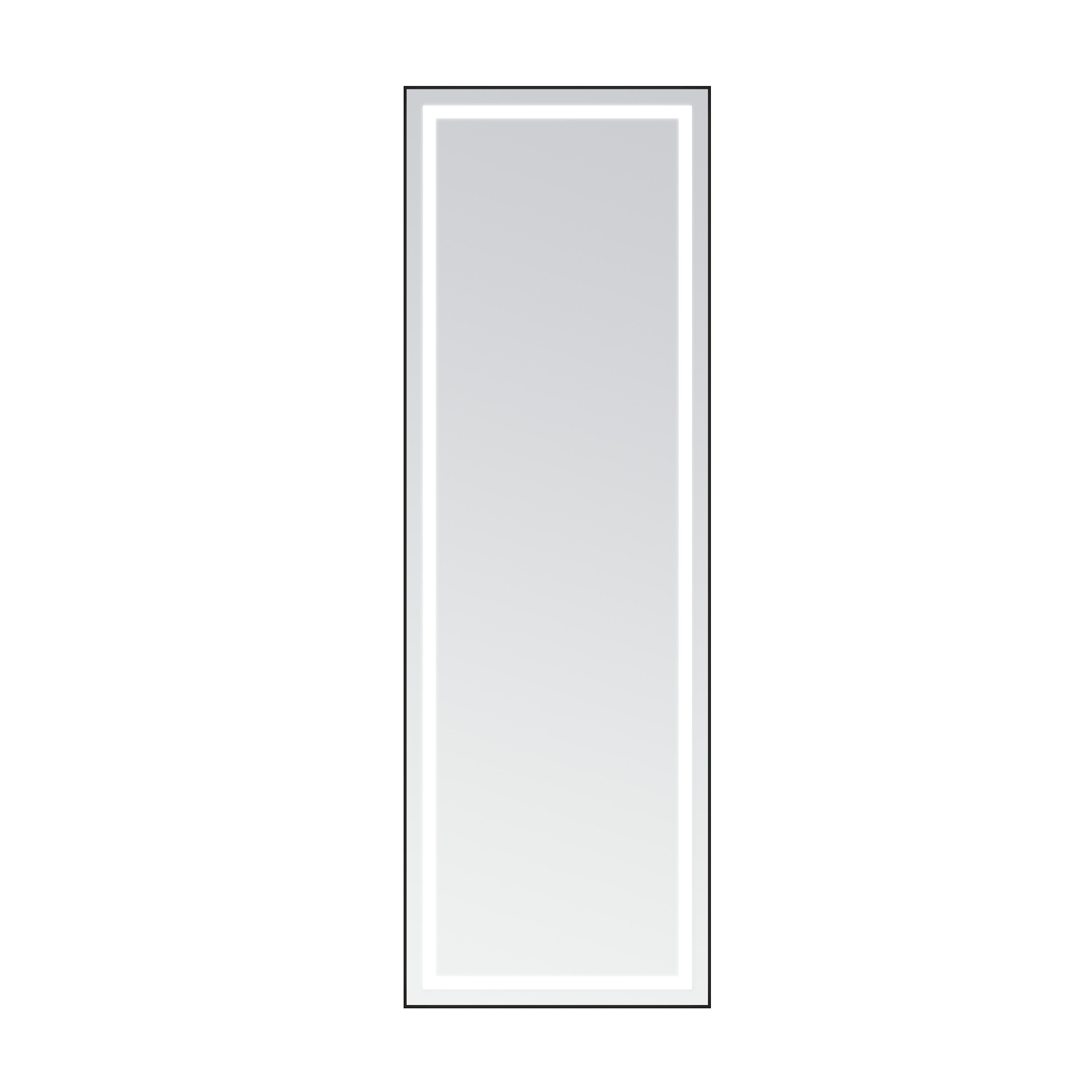 AQUALAVOS Standspiegel LED Ganzkörperspiegel 50x150 cm mit EU-Stecker Stand- oder Wandmontage, Standspiegel Kaltweiß Beleuchtet für Schlafzimmer Ankleidezimmer Flur