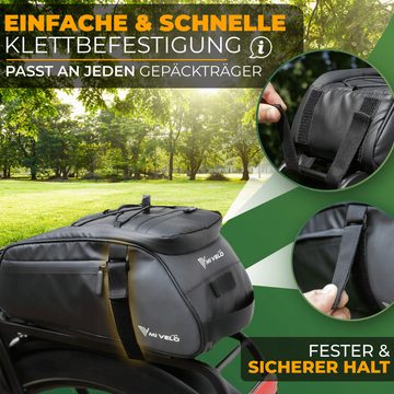 MIVELO Fahrradtasche Gepäckträgertasche mit Schulter- Rückenriemen