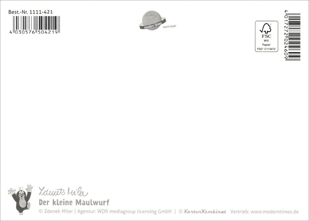 Postkarte "Der kleine Gießkanne" Maulwurf mit